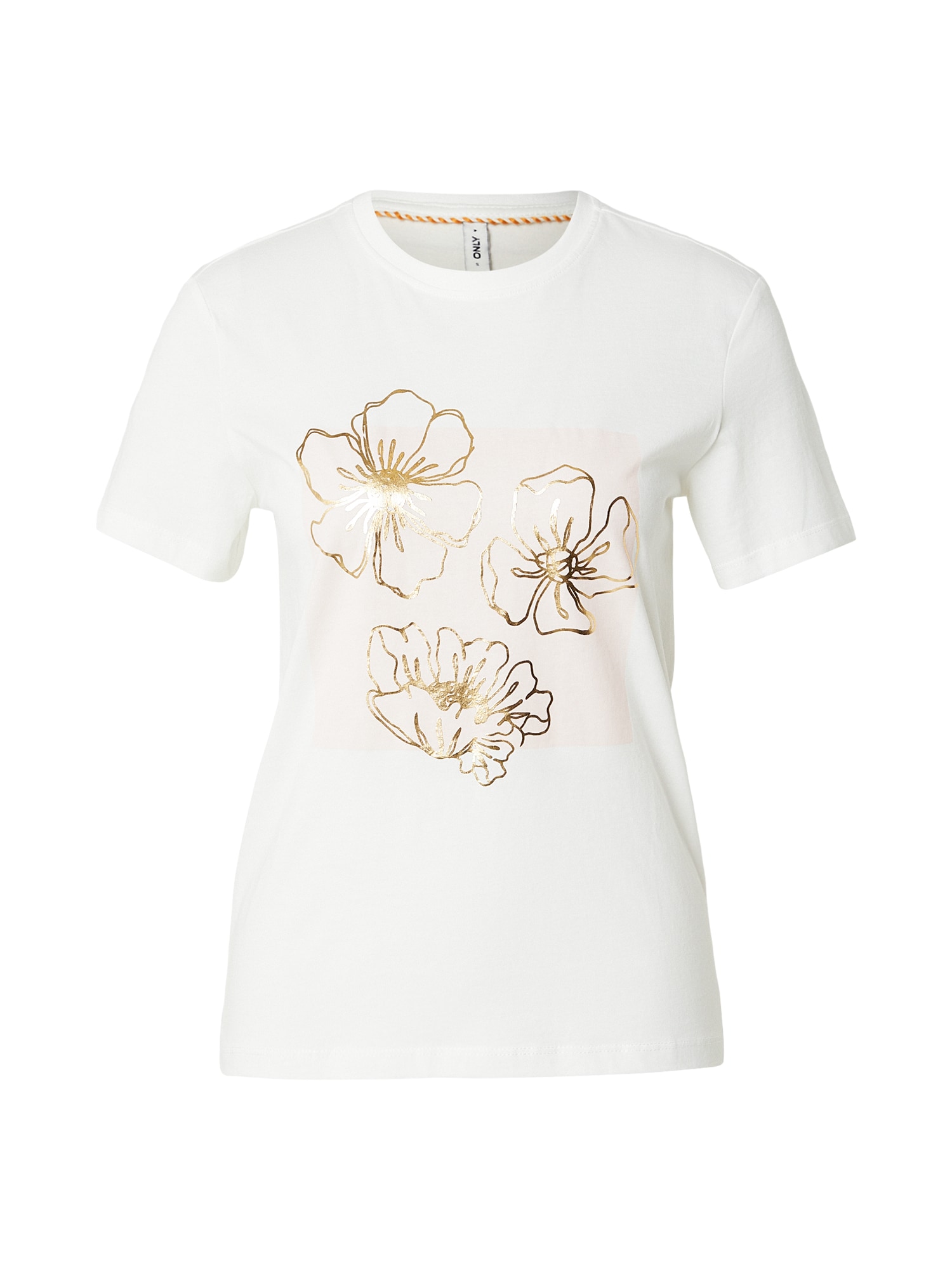 ONLY Tricou ONLKITA  auriu / roz / alb