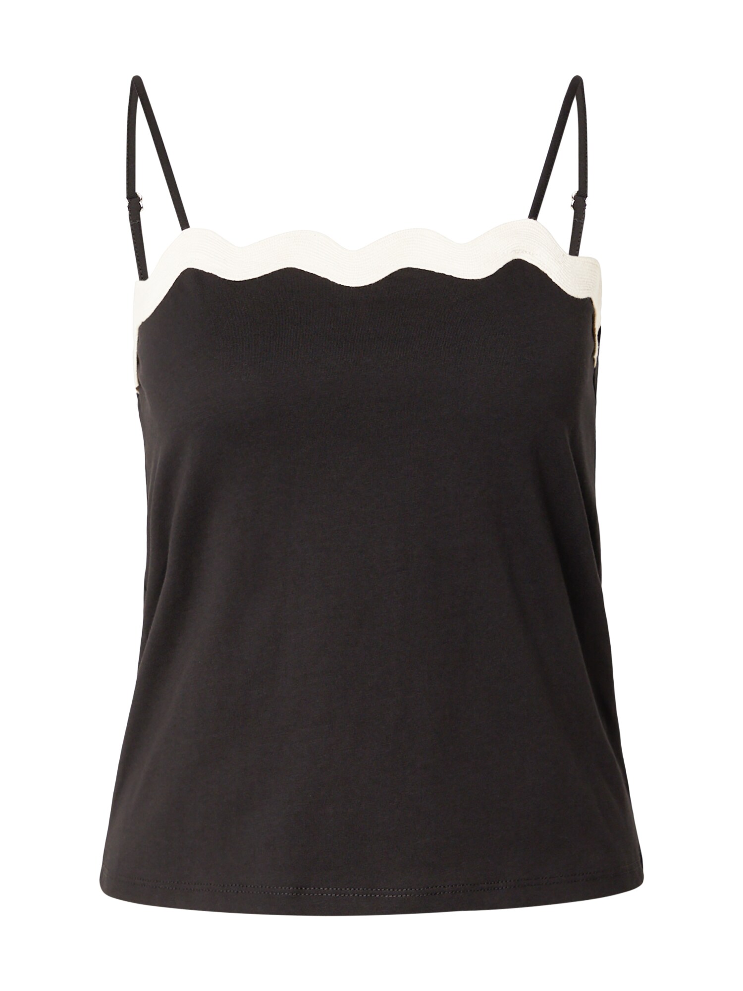 ABOUT YOU Top Roxane negru / alb