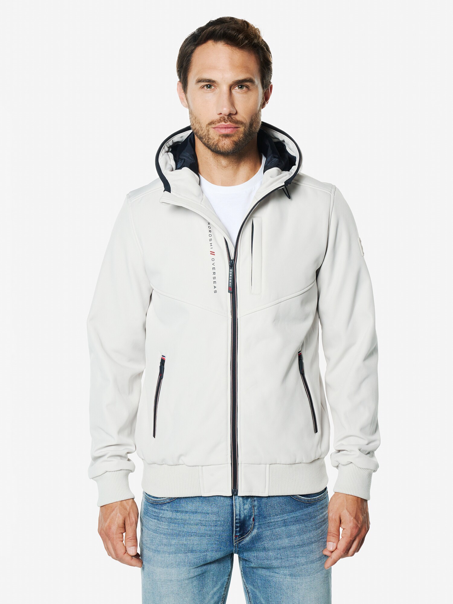 KOROSHI Geacă de primăvară-toamnă  gri deschis