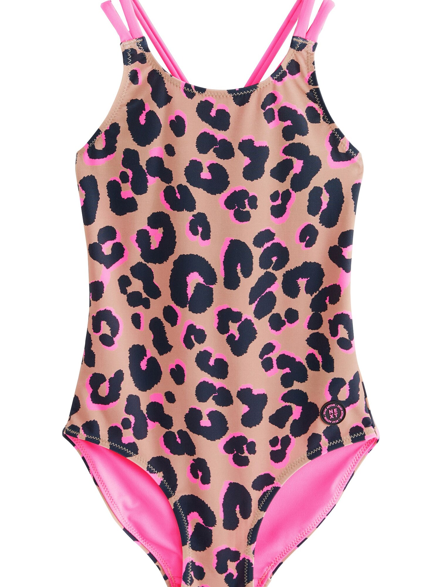Next Costum de baie întreg  albastru marin / roz pitaya / roz pudră