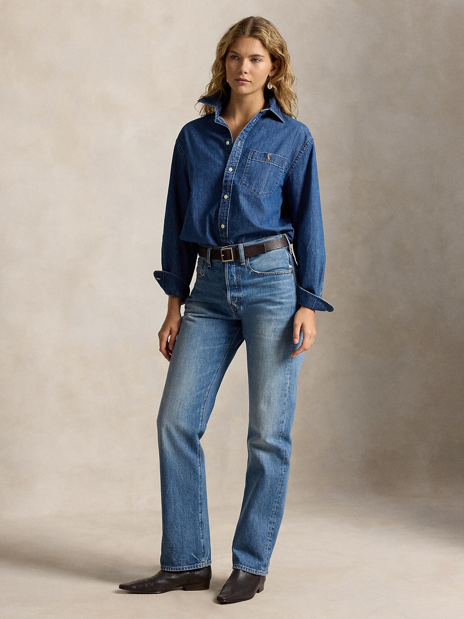 Polo Ralph Lauren Blusa azul denim – imagen 4