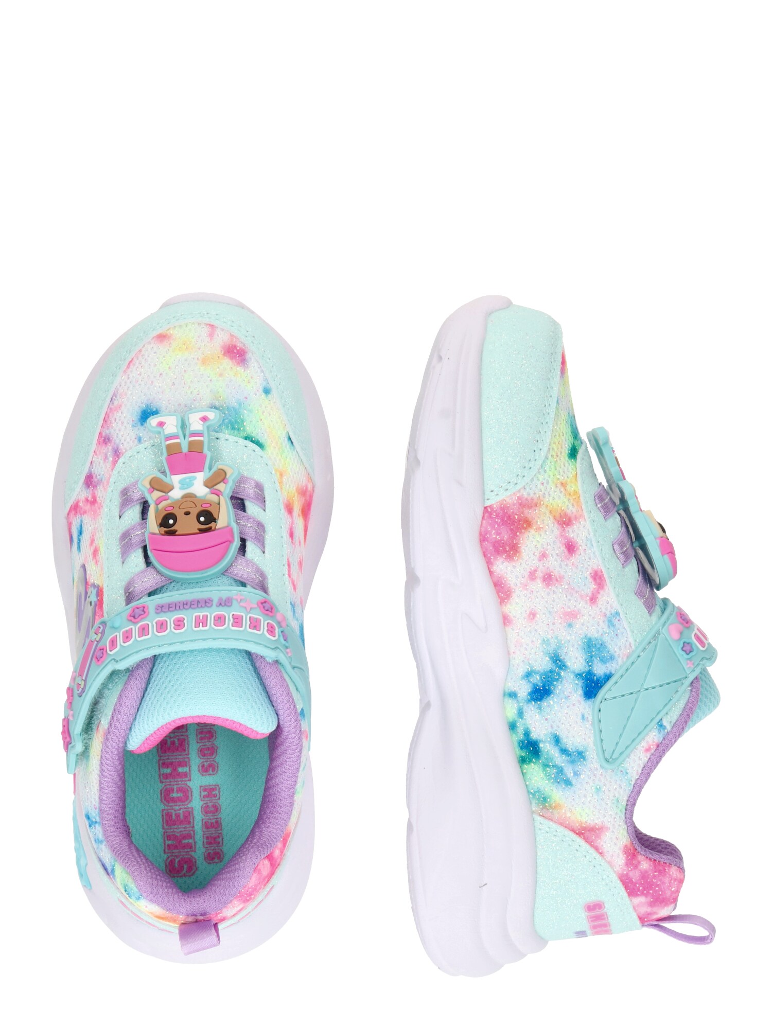 SKECHERS Sportcipő 'SNUGGLE SNEAKS - SKECH SQUAD'  menta / levendula / világos-rózsaszín / fehér termék 2. képe