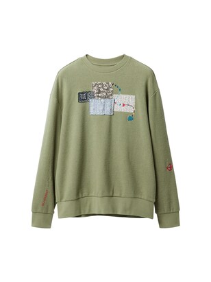 Desigual Sweatshirt Groen / Gemengde kleuren