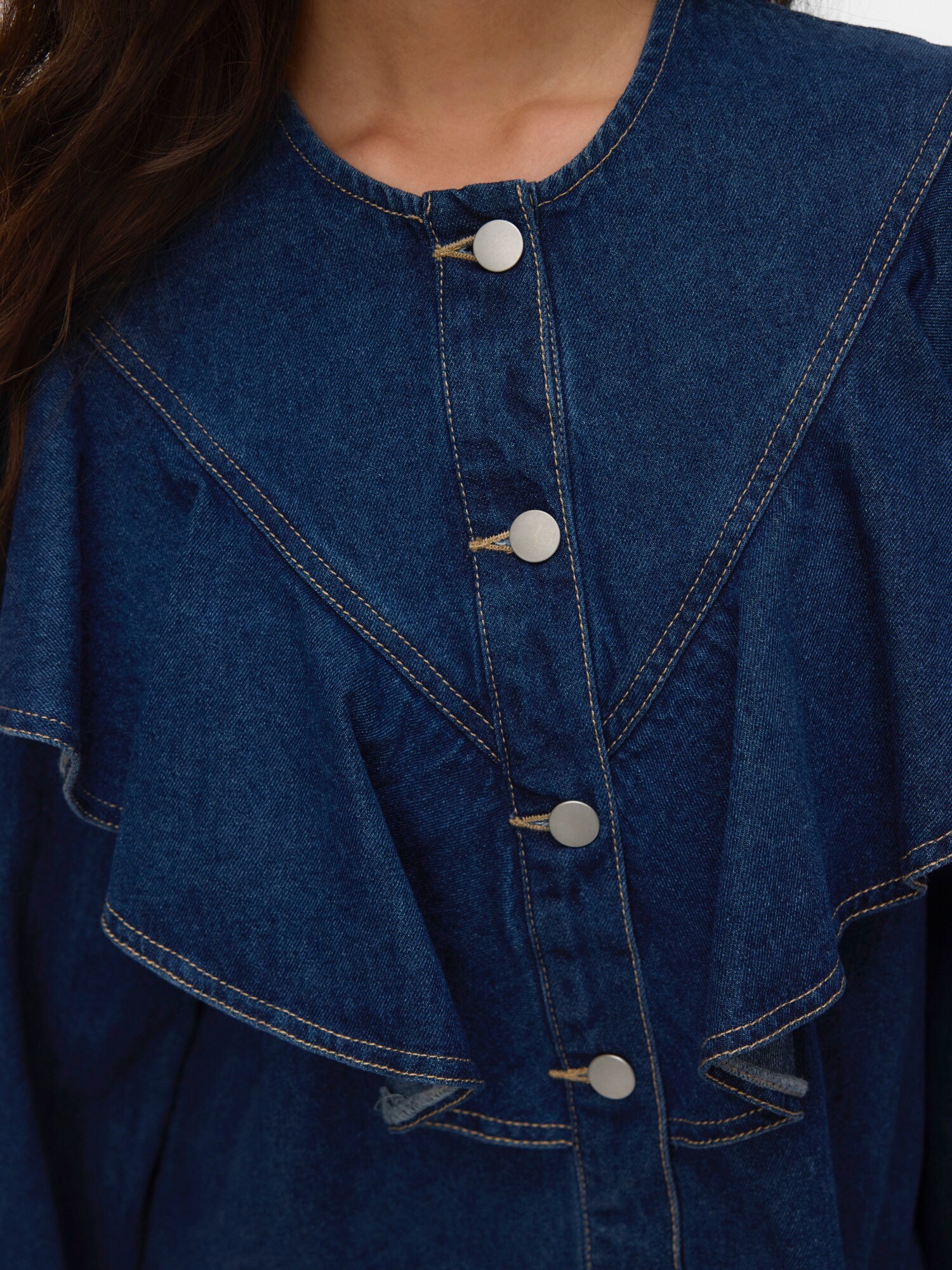 VERO MODA Blúzka 'VMFia'  modrá denim (obrázok 6)