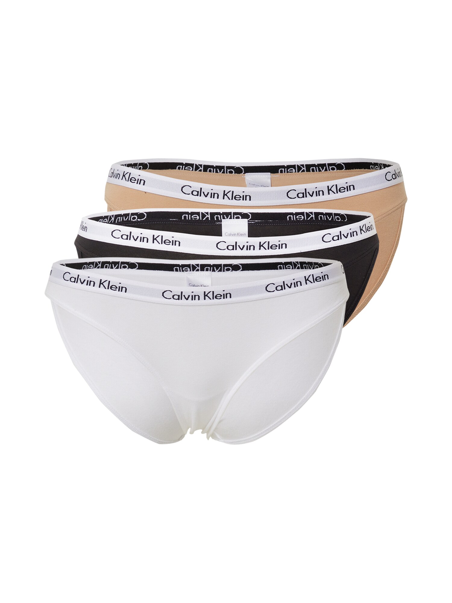 Calvin Klein Underwear Moteriškos kelnaitės  balta / juoda / kūno spalva