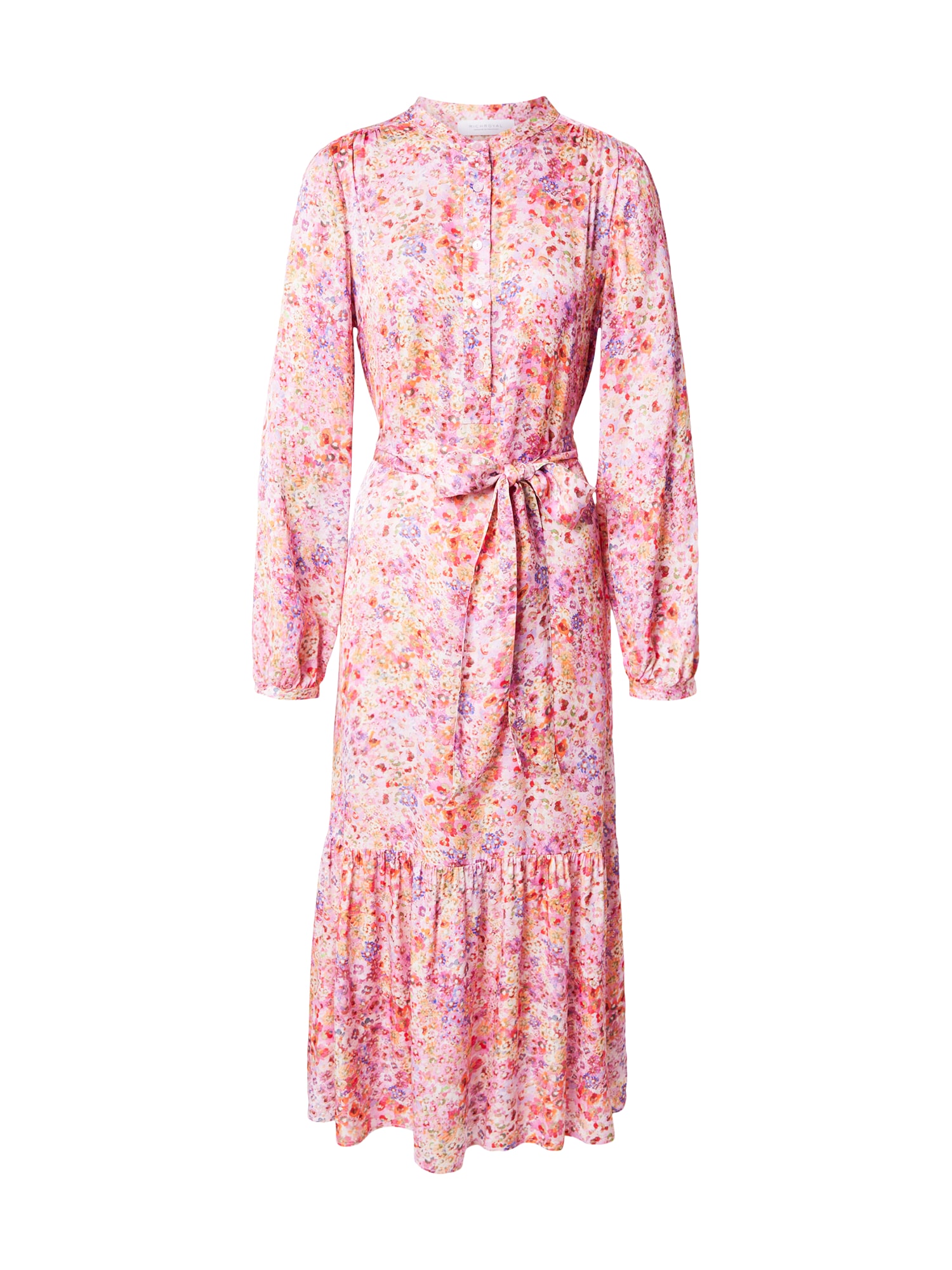 Rich & Royal Abito camicia  crema / oliva / arancione scuro / rosa