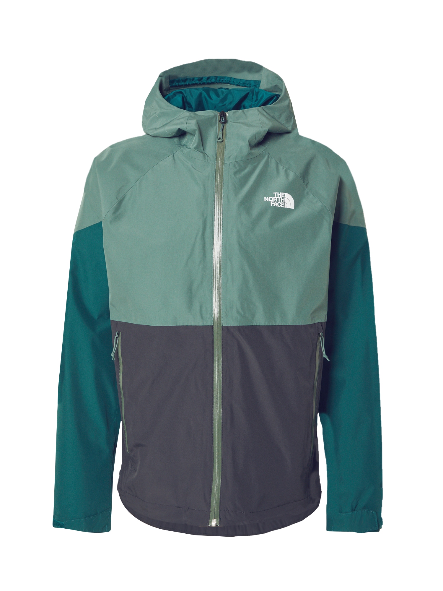 THE NORTH FACE Kültéri kabátok 'LIGHNING'  sötétszürke / smaragd / pasztellzöld akciós termékkép 1