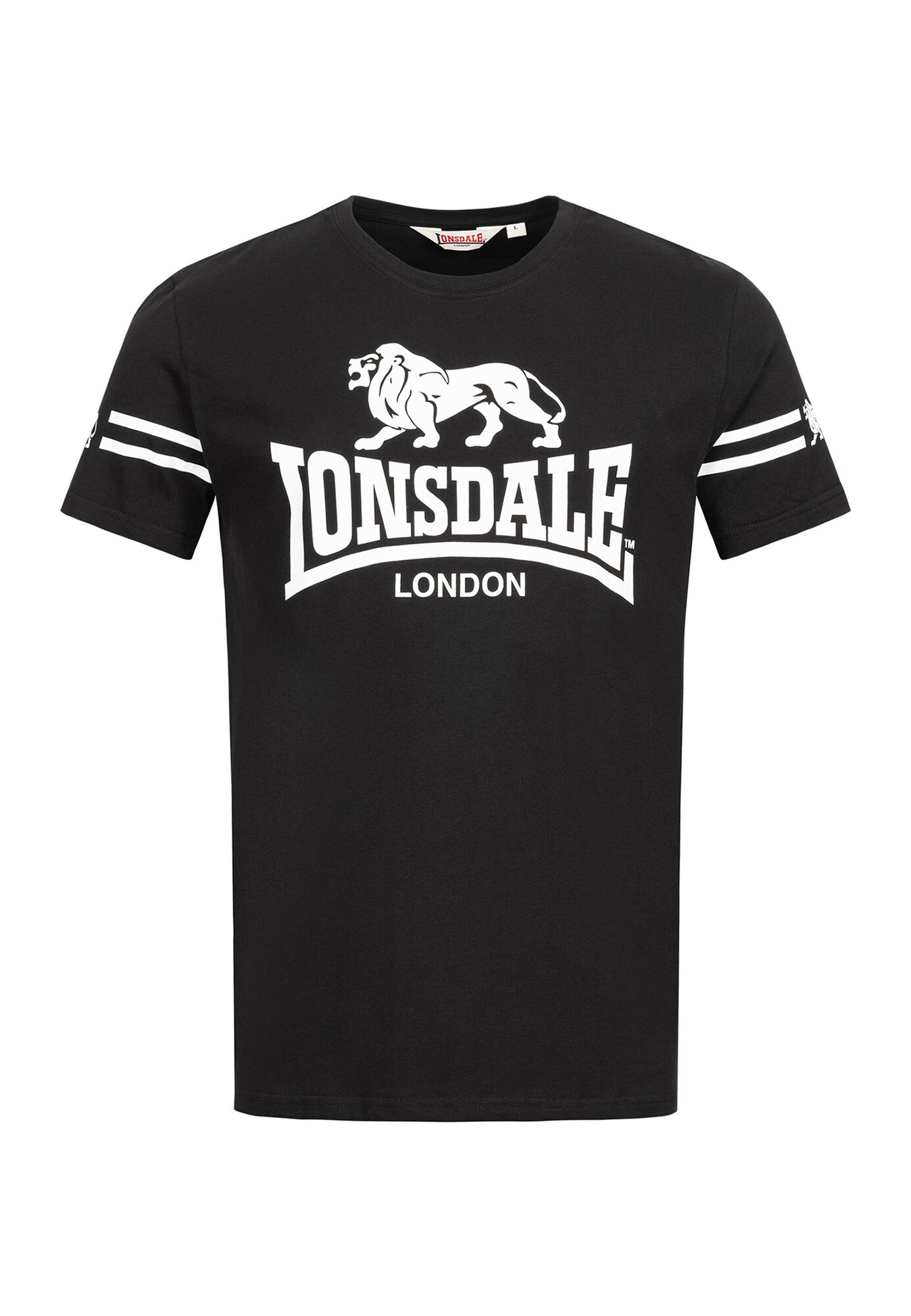 LONSDALE Tricou  negru / alb