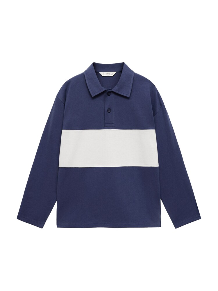 MANGO KIDS Poloshirt 'FOREHAND' Jungen Größe 140 creme / navy