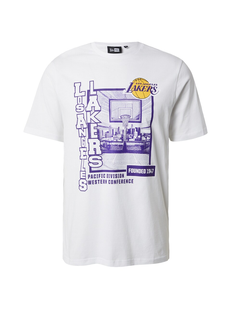 T-shirt 'NBA LOSLAK' gul / lila