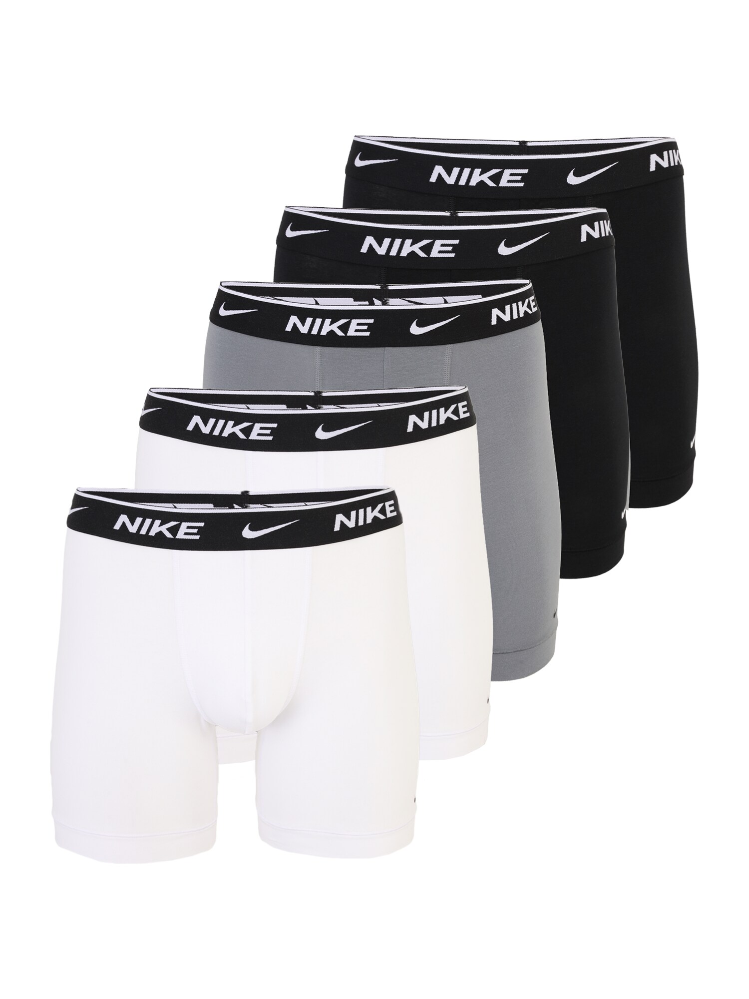 NIKE Underwear Boxeri  gri închis / negru / alb