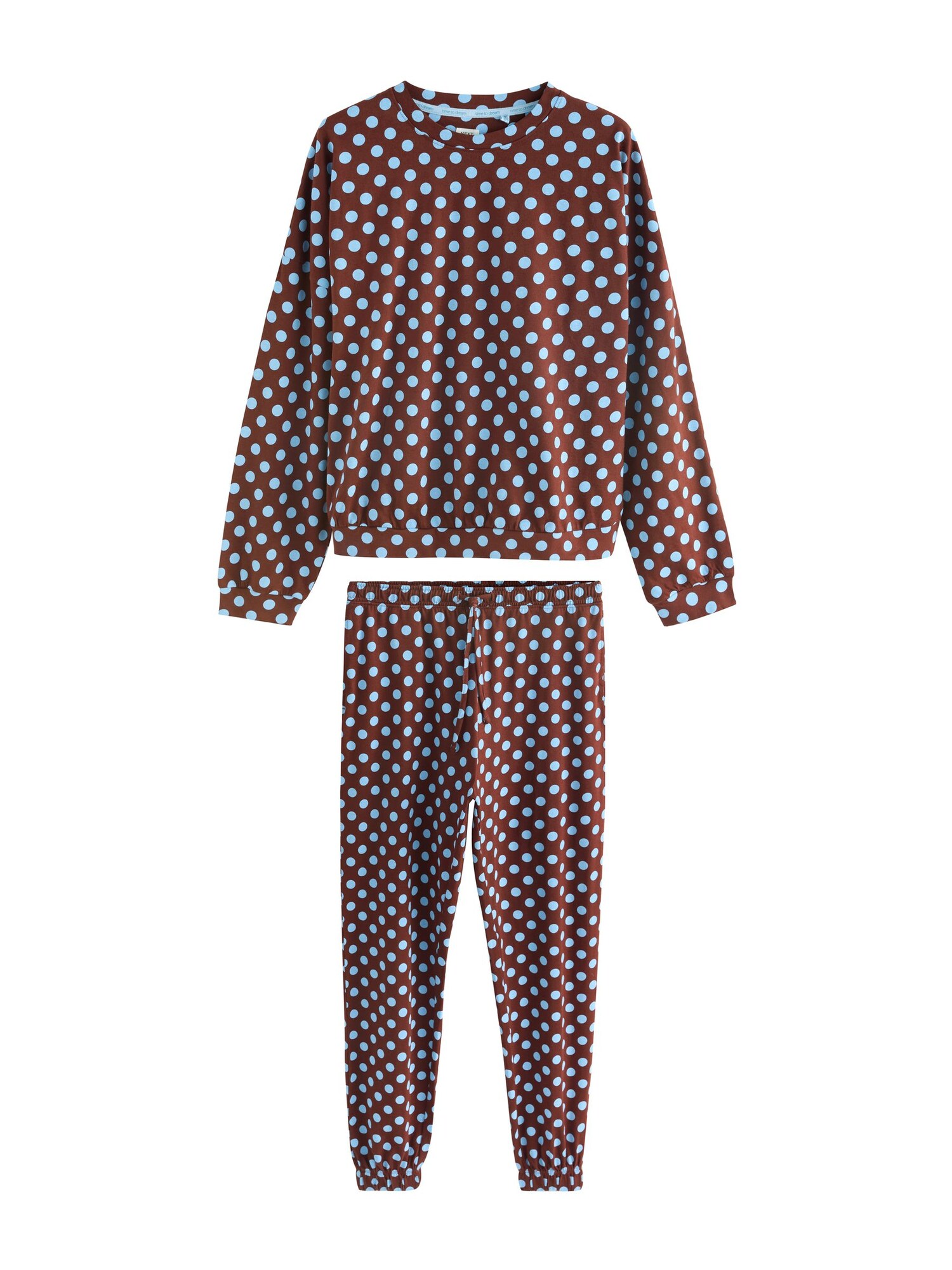 Next Pijama  albastru deschis / ciocolatiu