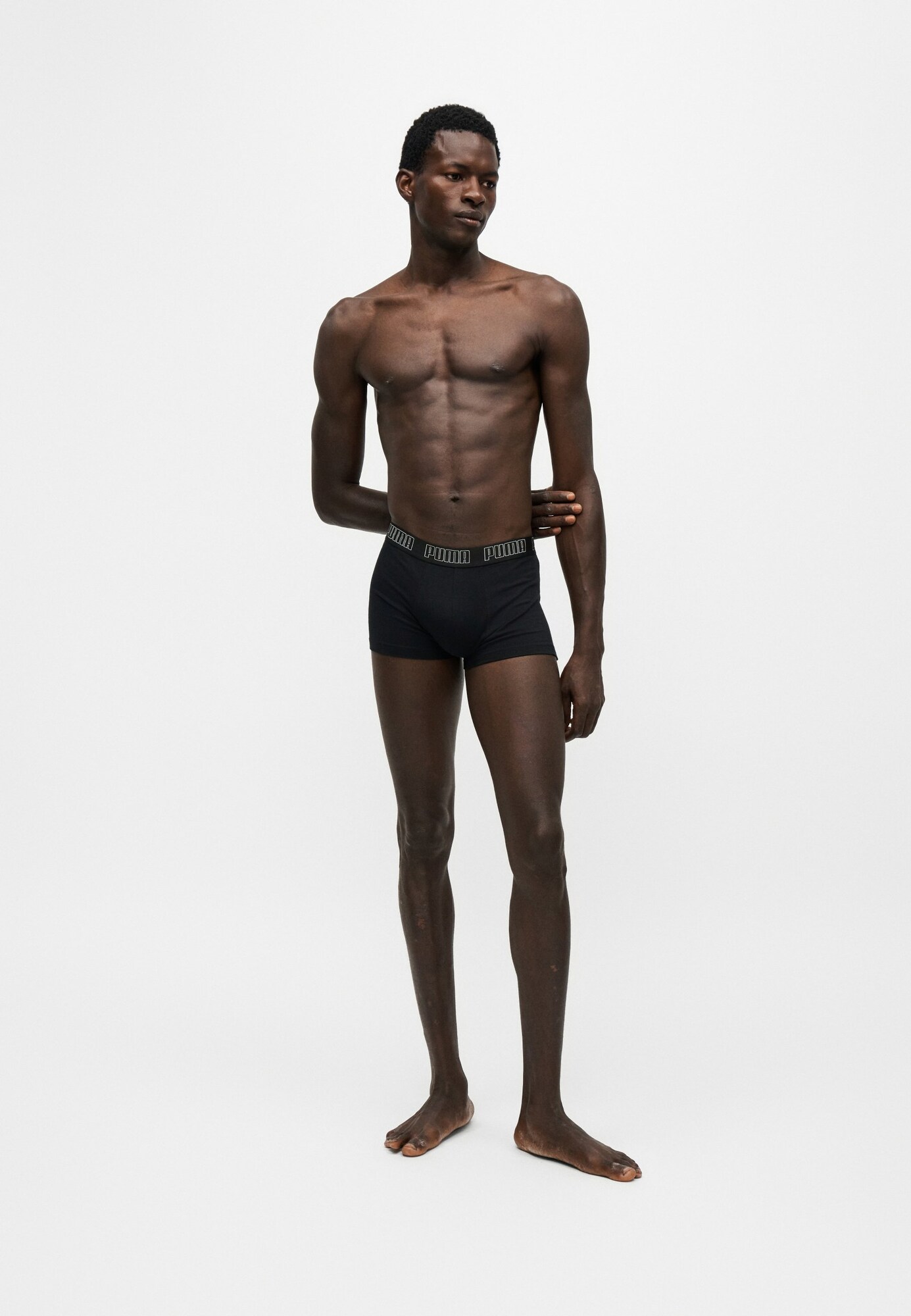 PUMA Calzoncillo boxer  negro / blanco – imagen 8