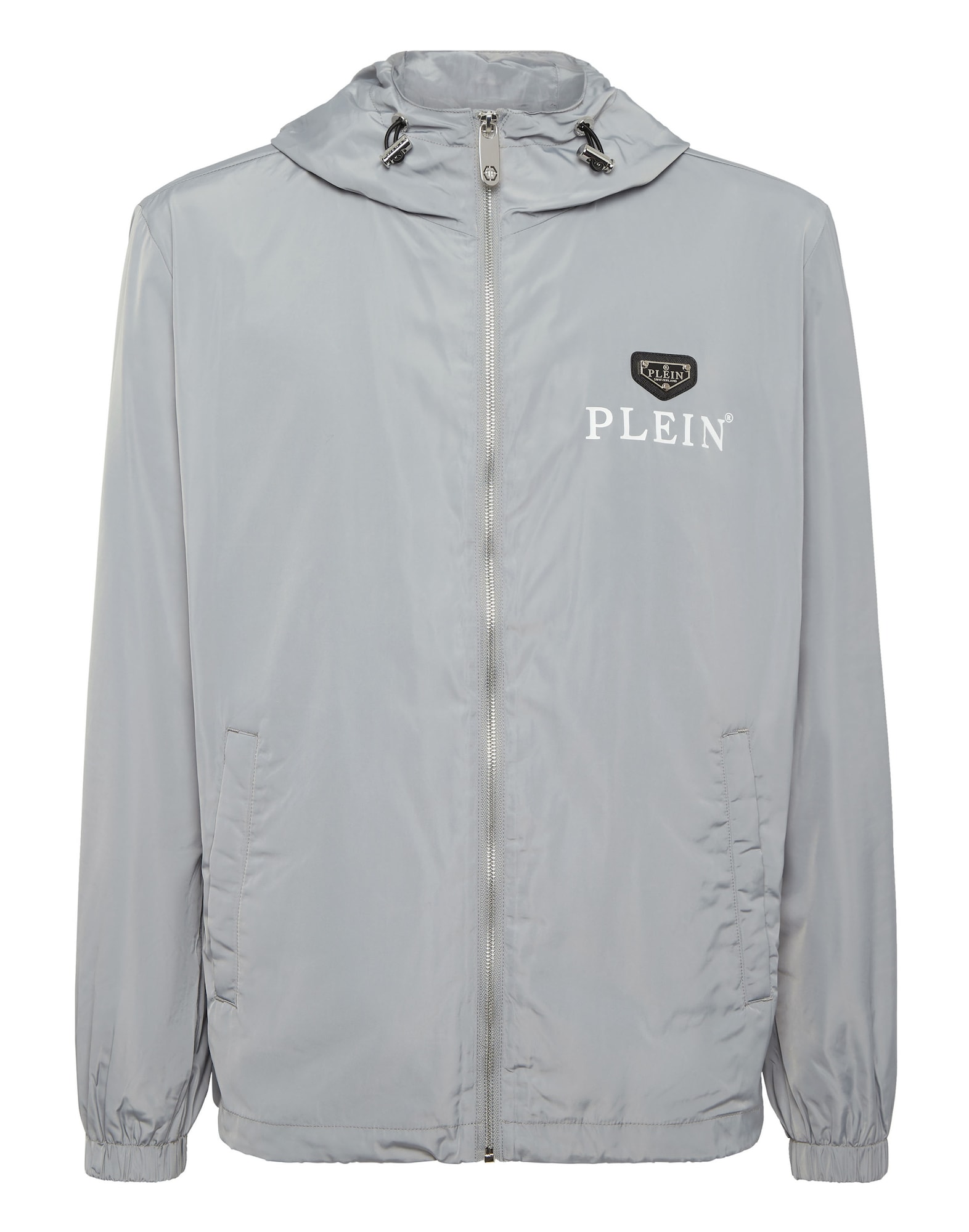 Philipp Plein Chaqueta de entretiempo  gris / negro / blanco