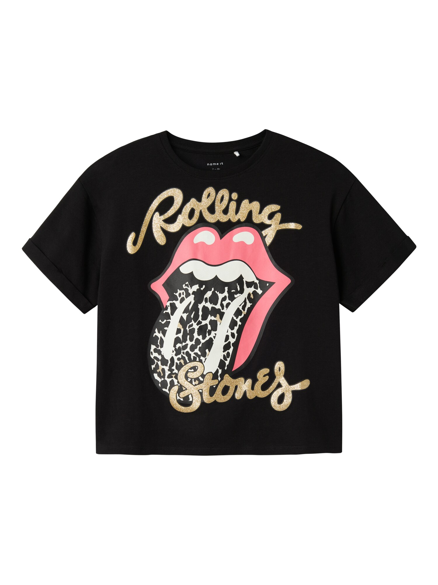 Name It Shirt 'NKFFarda Rolling Stones' Goud / Rood / Zwart / Wit