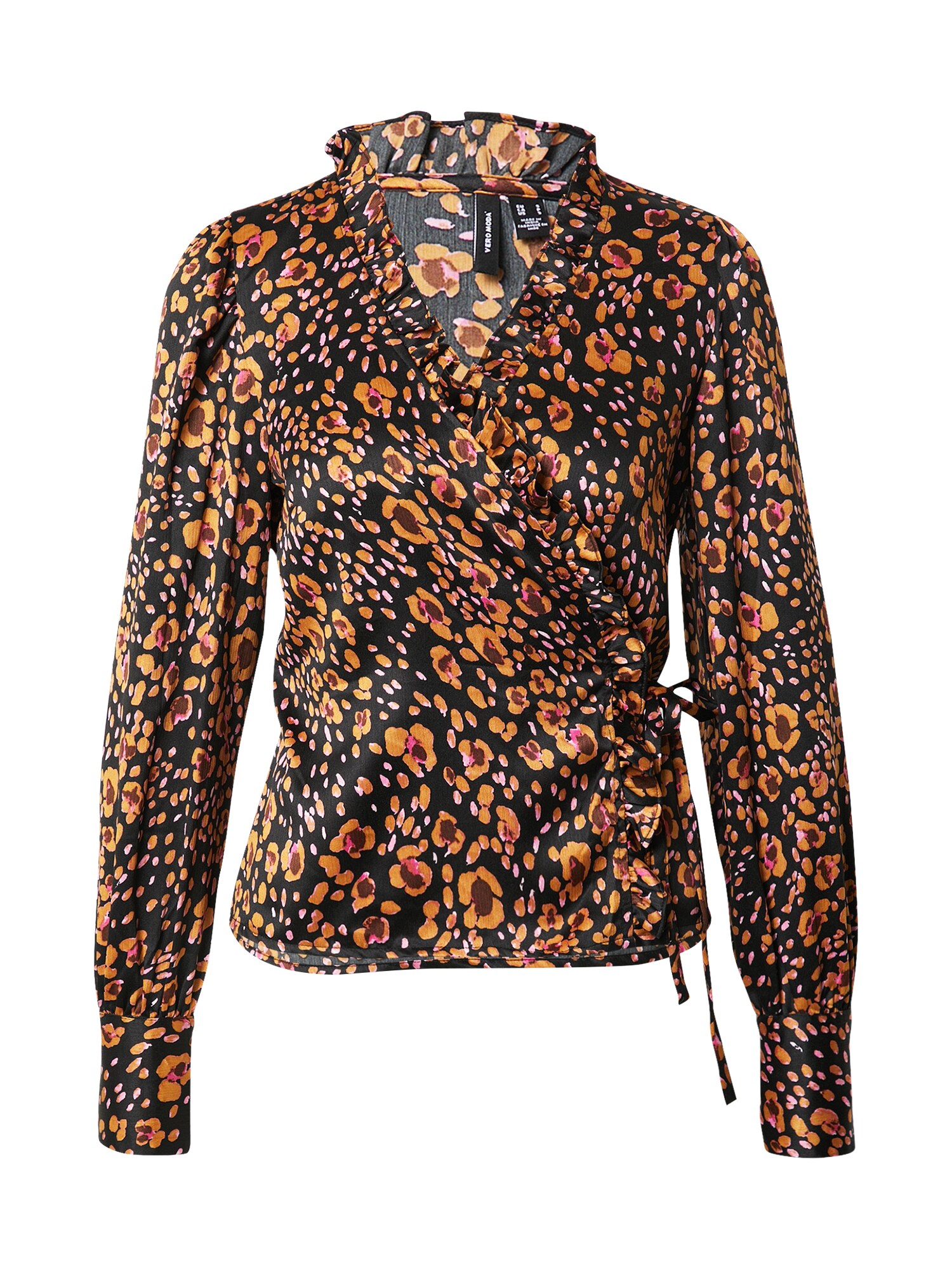 VERO MODA Palaidinė  juoda / oranžinė