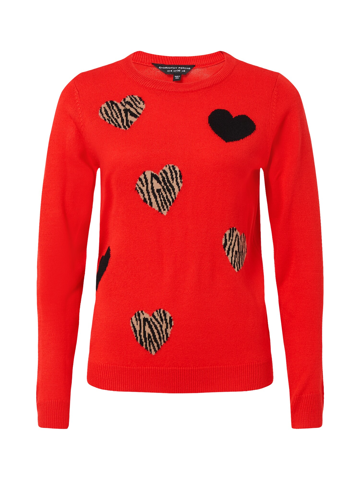 Dorothy Perkins Megztinis  raudona / juoda / smėlio