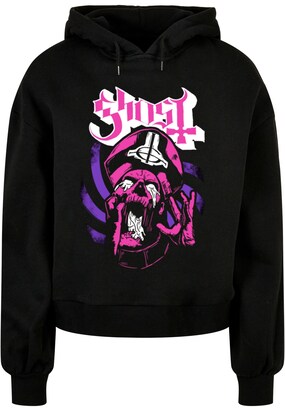 Merchcode Sweatshirt ‘Ghost – Papa The Stuff’ Lila / Pink / Zwart / Wit