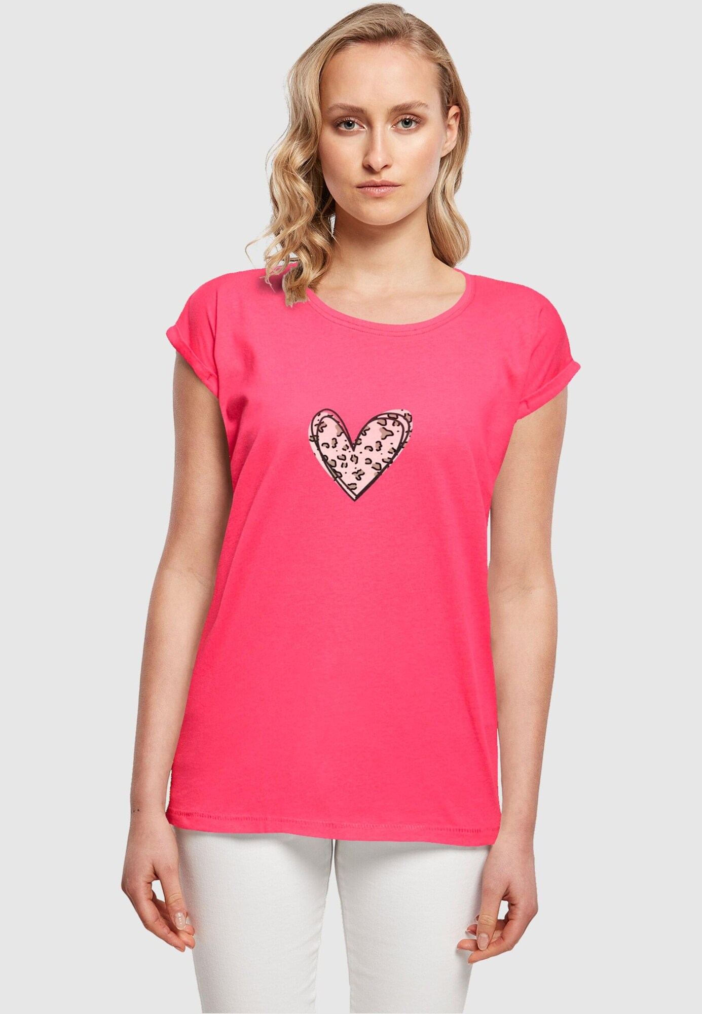 Thumbnail - Merchcode Shirt Valentines Day - Leopard Heart
