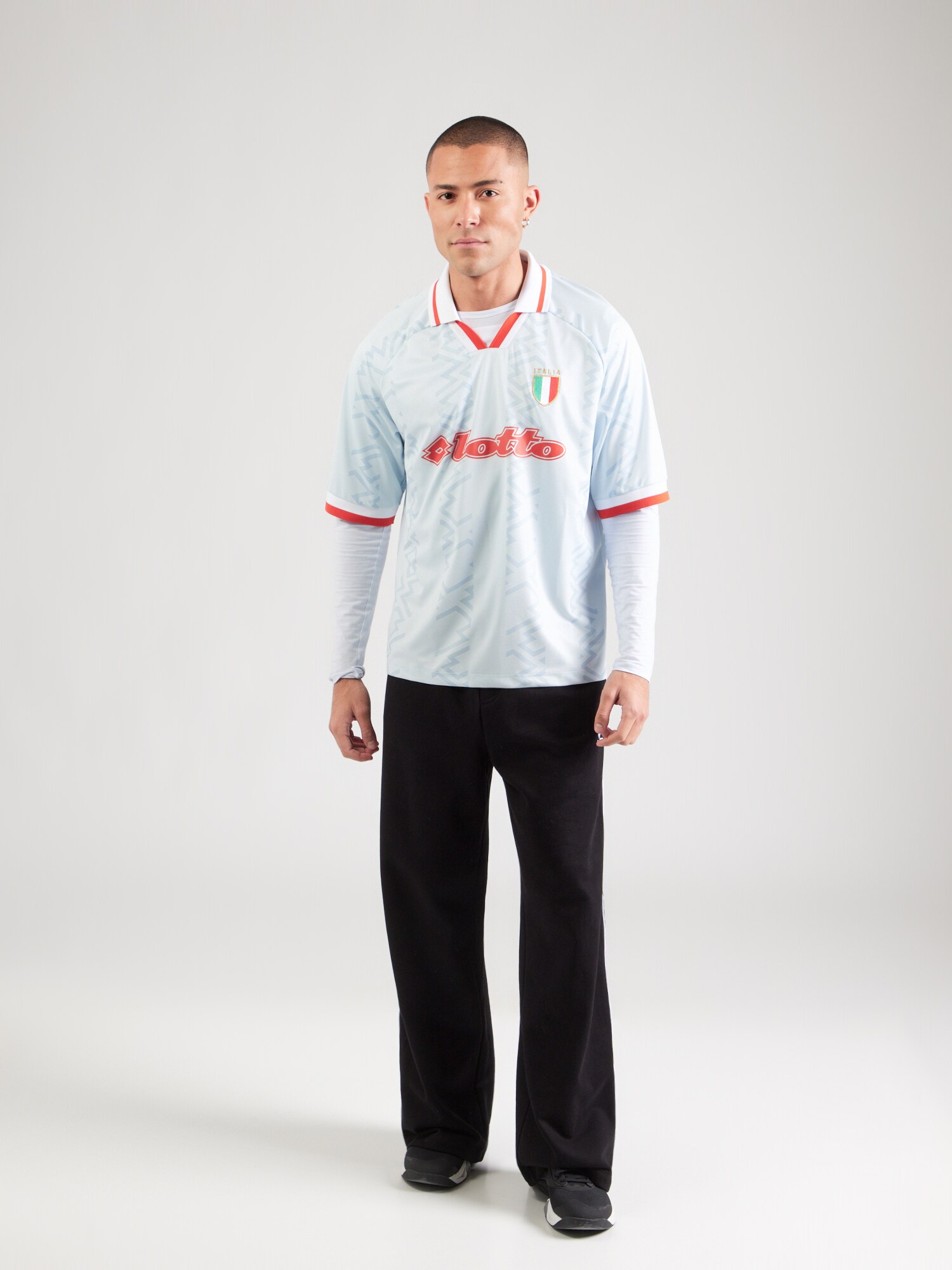 LOTTO Camiseta de fútbol  azul claro / verde hierba / rojo cereza / blanco – imagen 4