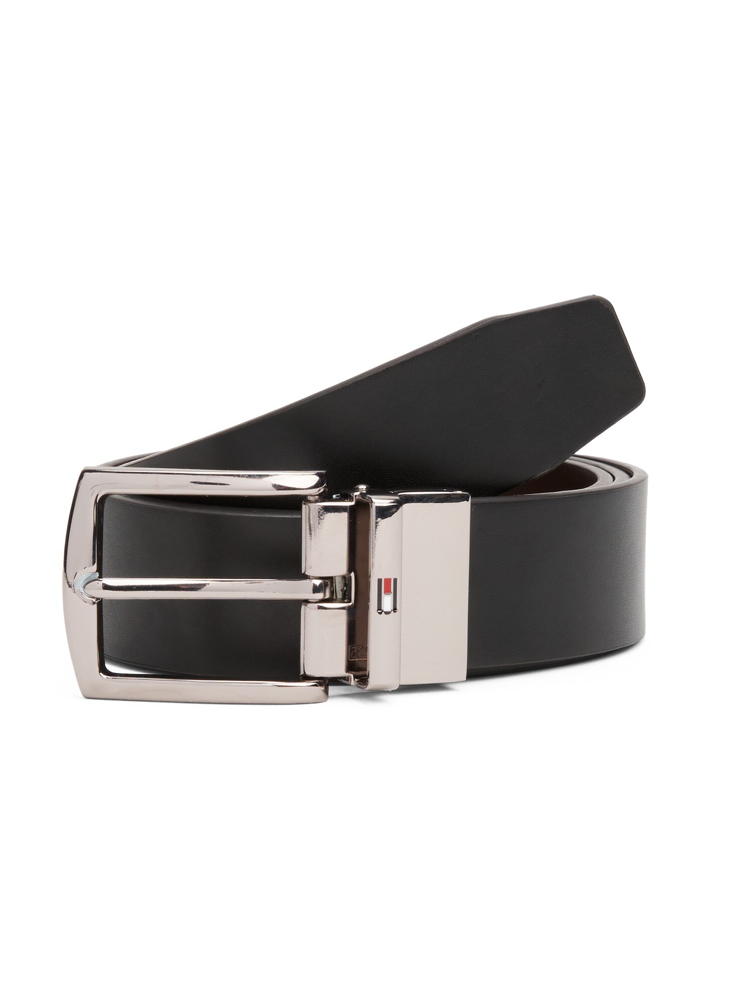 TOMMY HILFIGER Curea Denton  maro / negru
