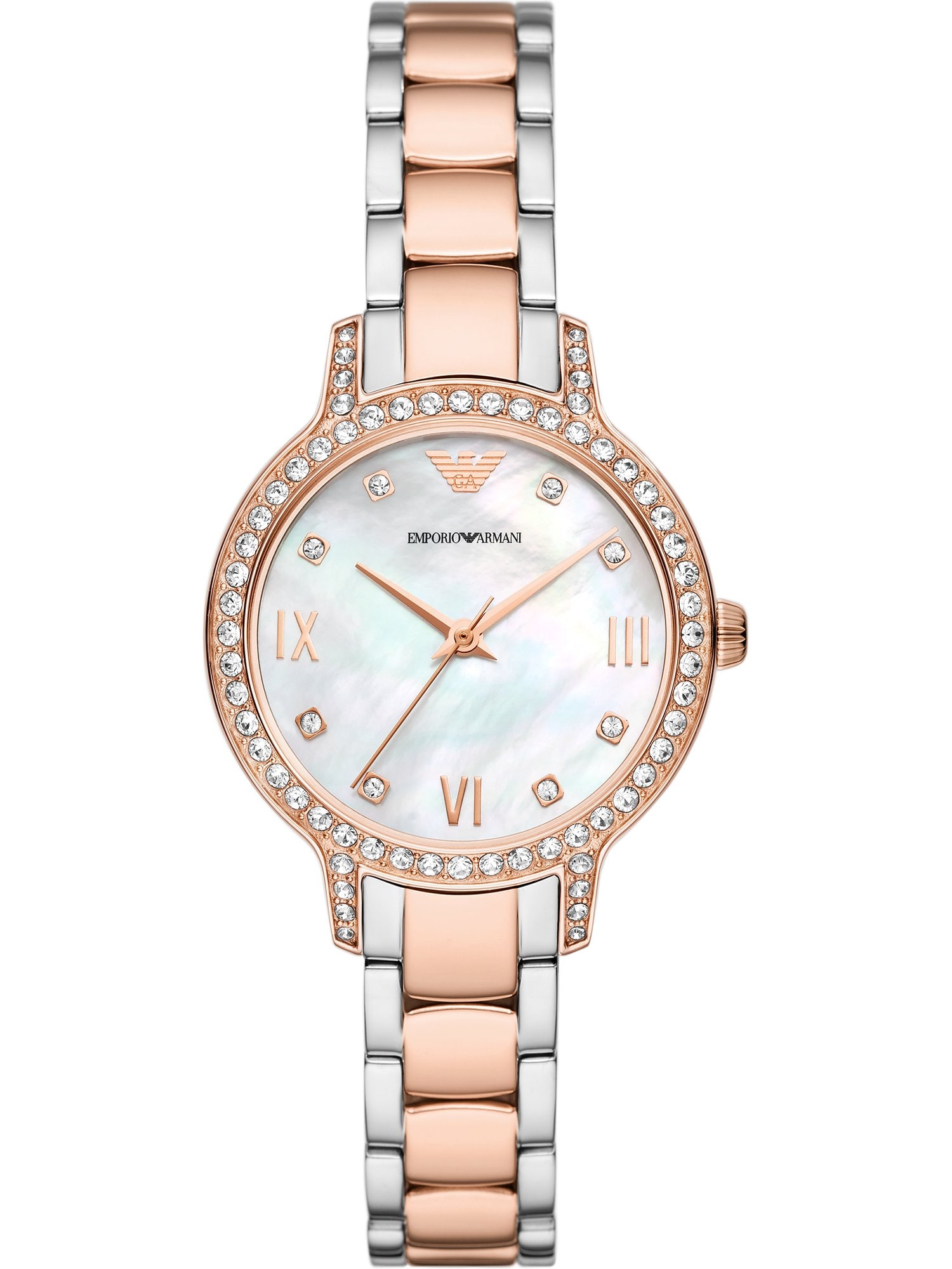 Emporio Armani Analoginis (įprasto dizaino) laikrodis rožinė / sidabrinė