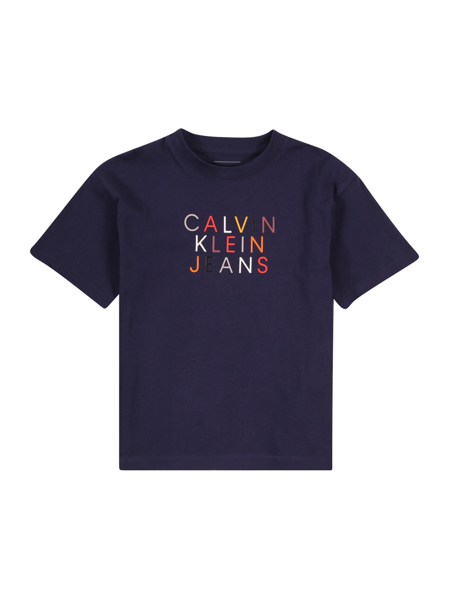 Calvin Klein Jeans Tričko  tmavomodrá / oranžová / červená / biela