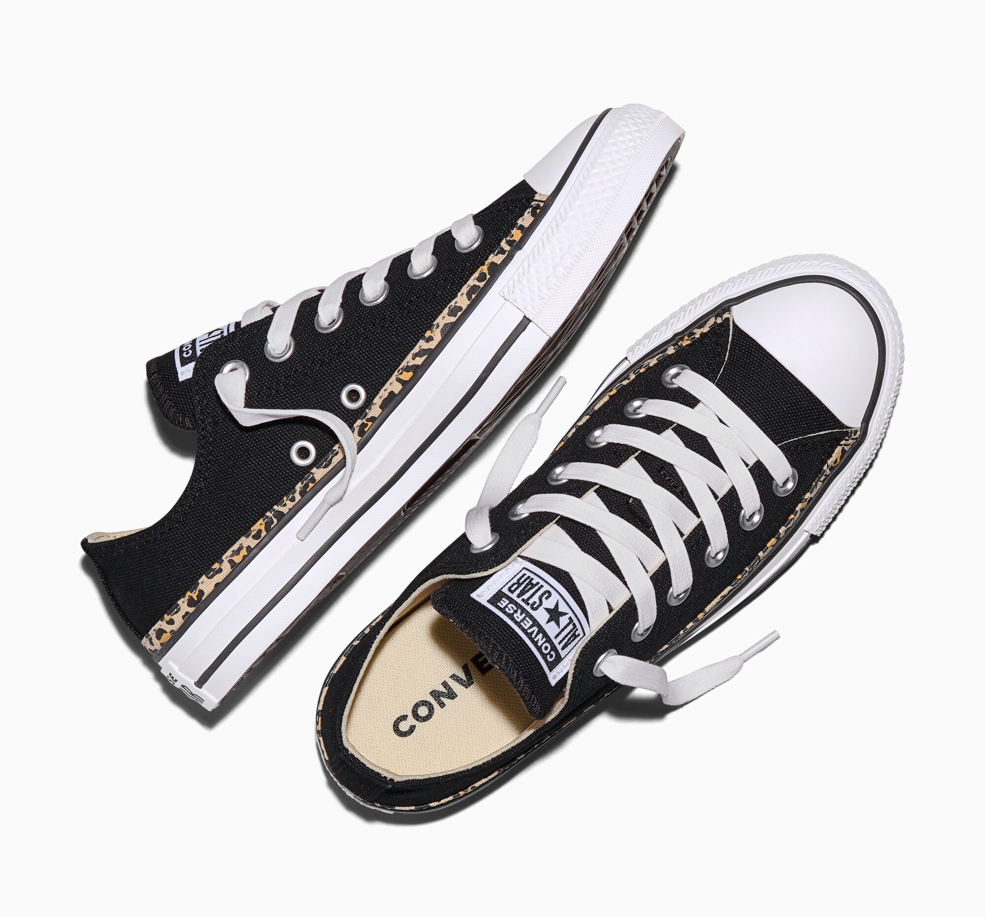 CONVERSE Zapatillas deportivas bajas negro / blanco – imagen 3