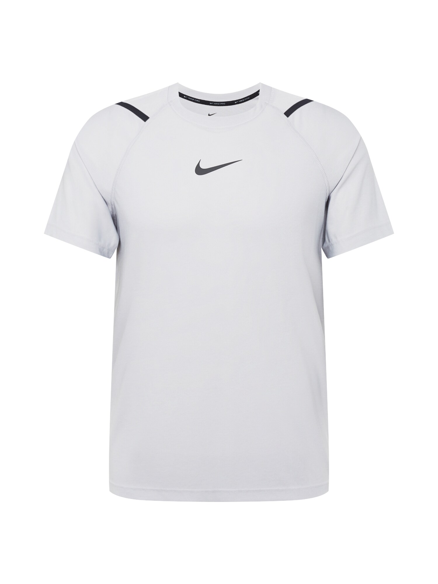 NIKE Sportiniai marškinėliai  juoda / šviesiai pilka