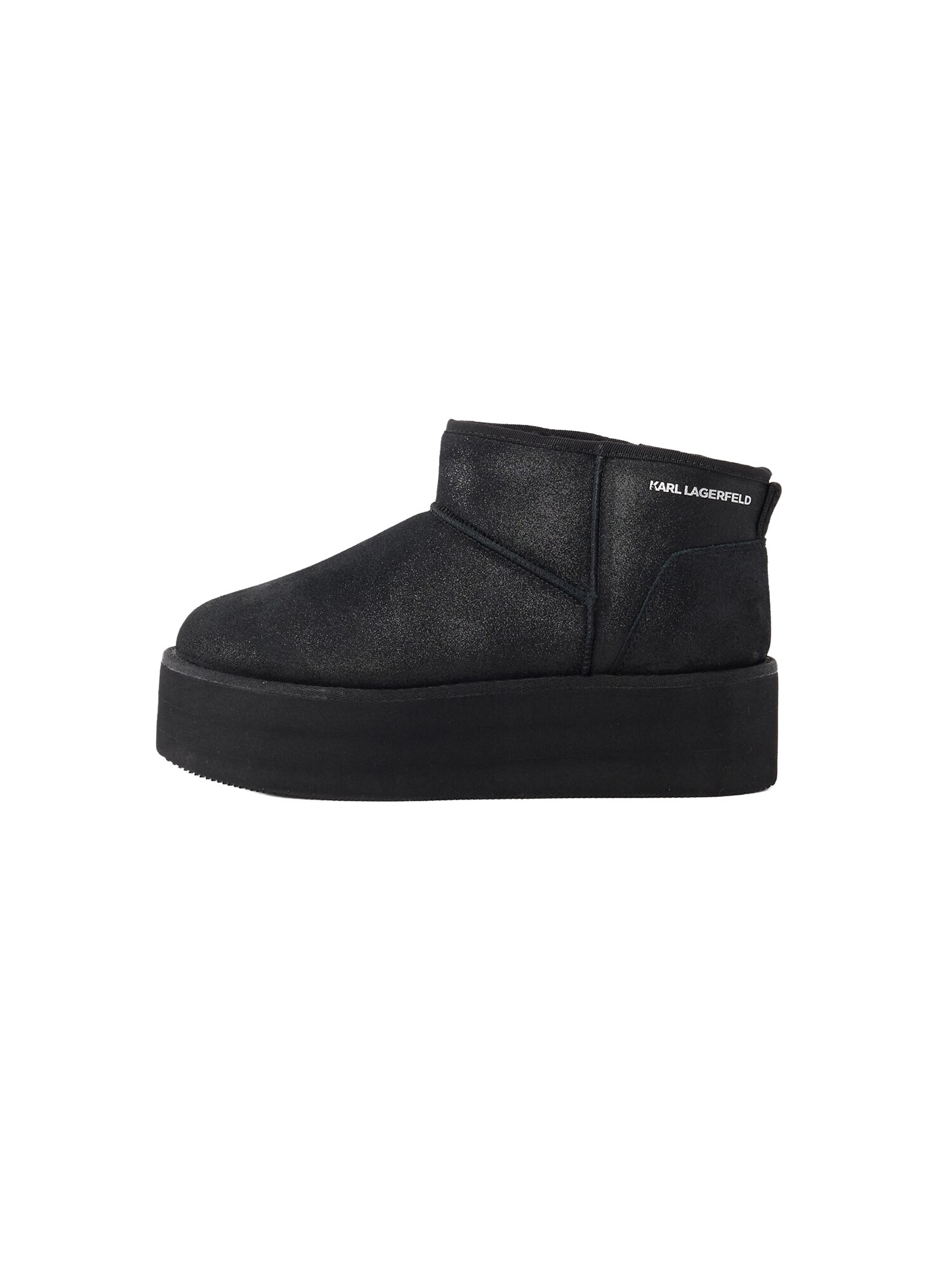 Karl Lagerfeld Botine  negru / alb