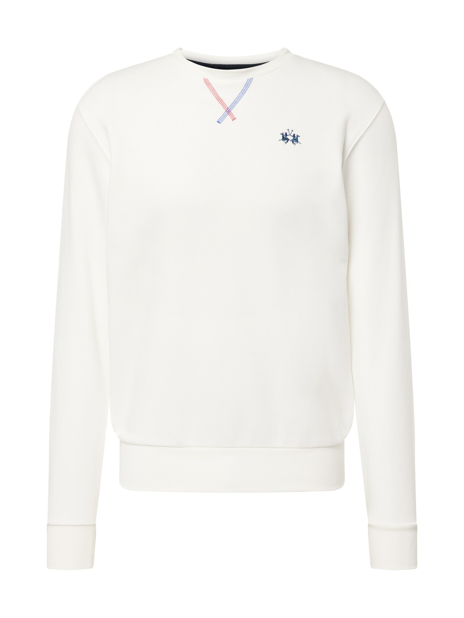 La Martina Bluză de molton  alb murdar