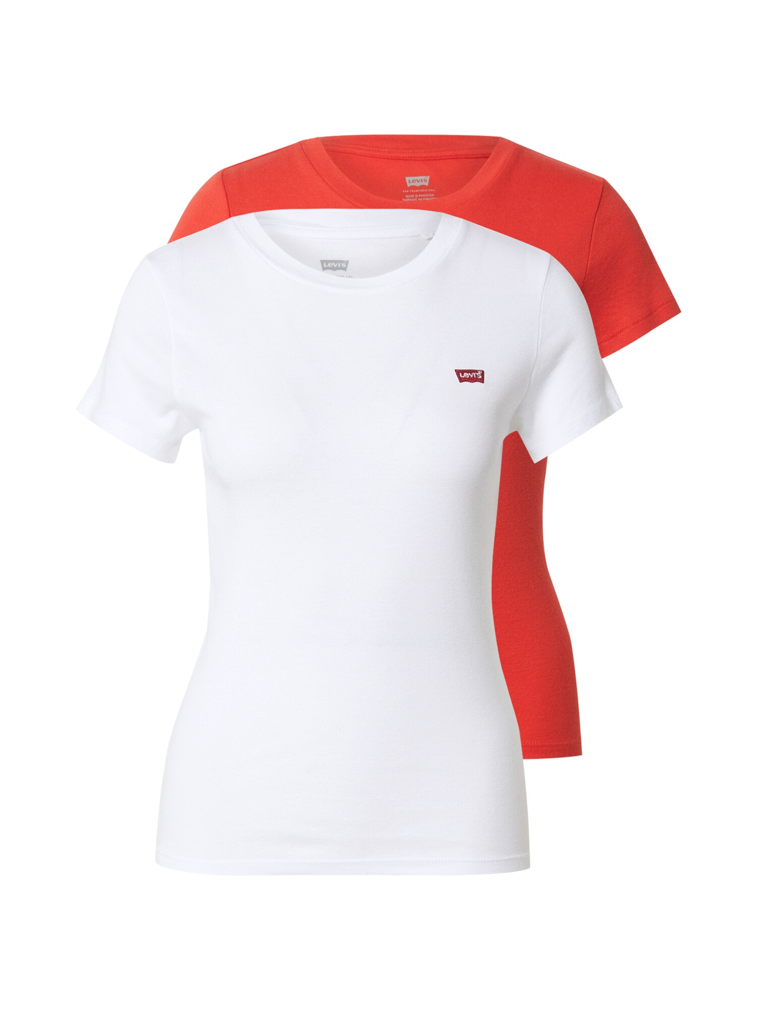 LEVIS ® Tricou Essential Tee (2-Pack)  roșu / alb