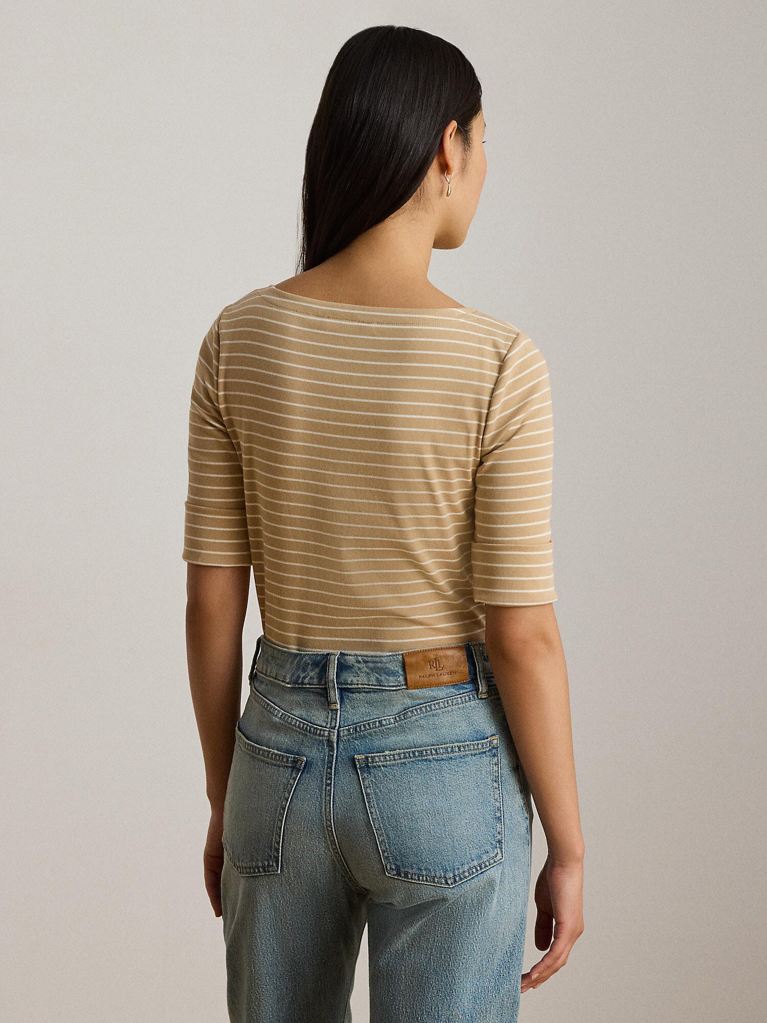 Lauren Ralph Lauren Camiseta  arena / blanco – imagen 3