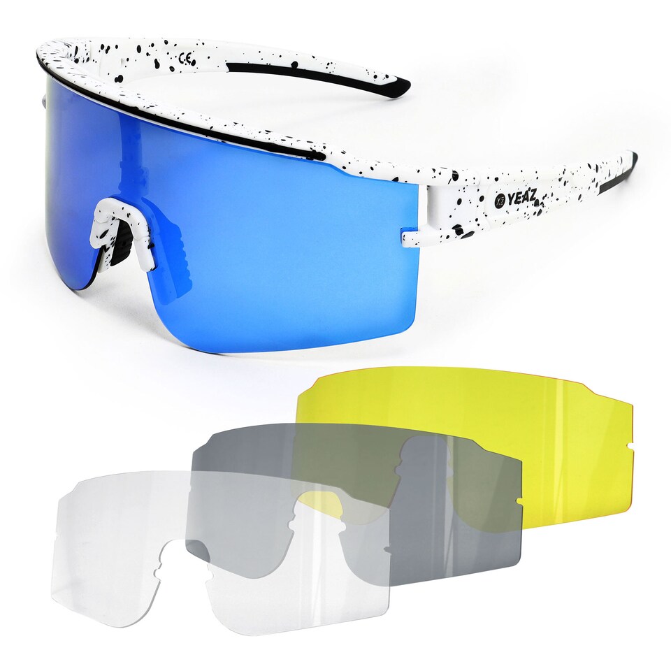 Sportsolglasögon 'Sunthrill' blå / limone / mörkgrå / transparent