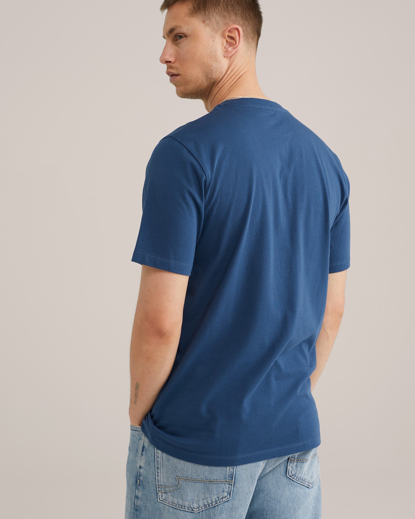 WE Fashion Póló  tengerészkék / fehér termék 2. képe