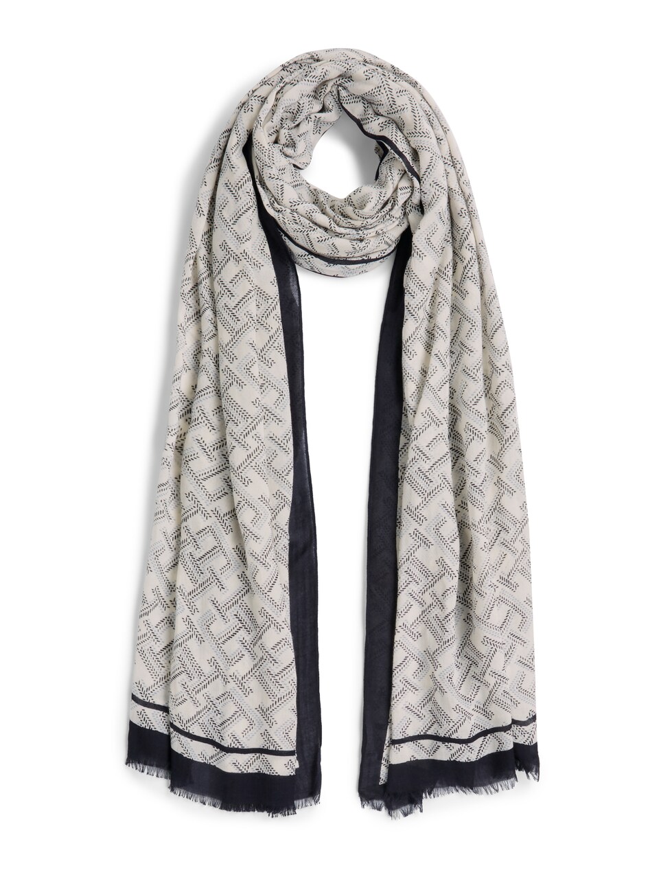 Scarf 'TH Monogram' marinblå / ljusblå