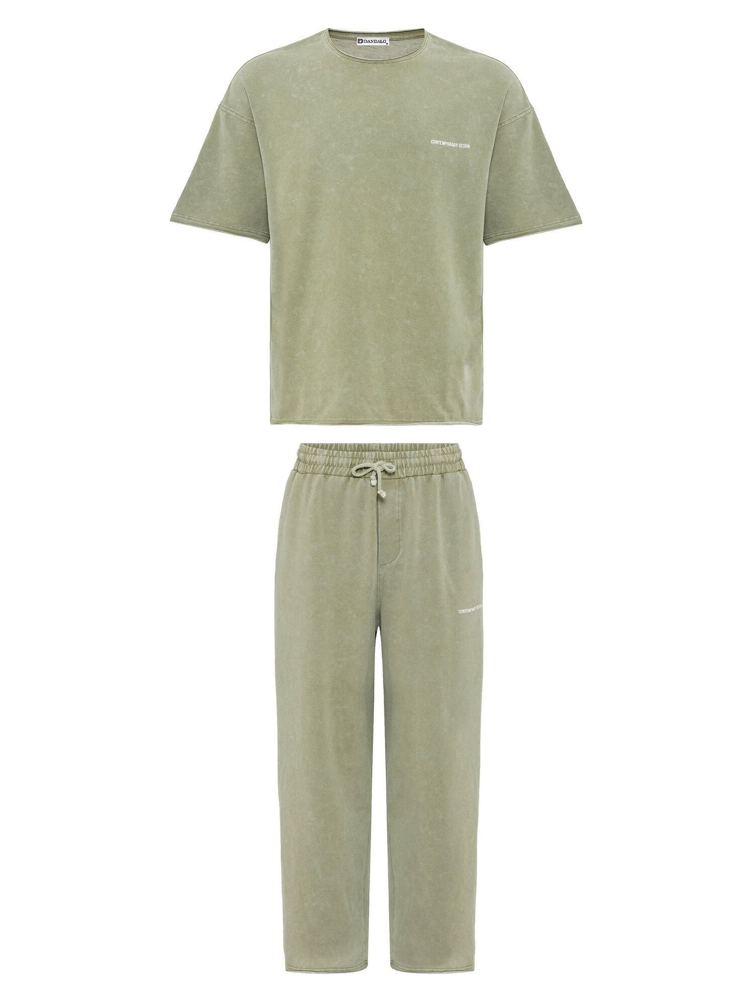 Dandalo Jogging ruhák  khaki / fehér akciós termékkép 1