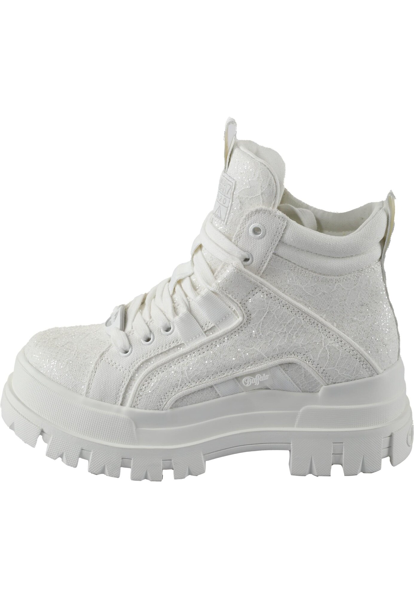 BUFFALO Botines con cordones 'Aspha'  blanco