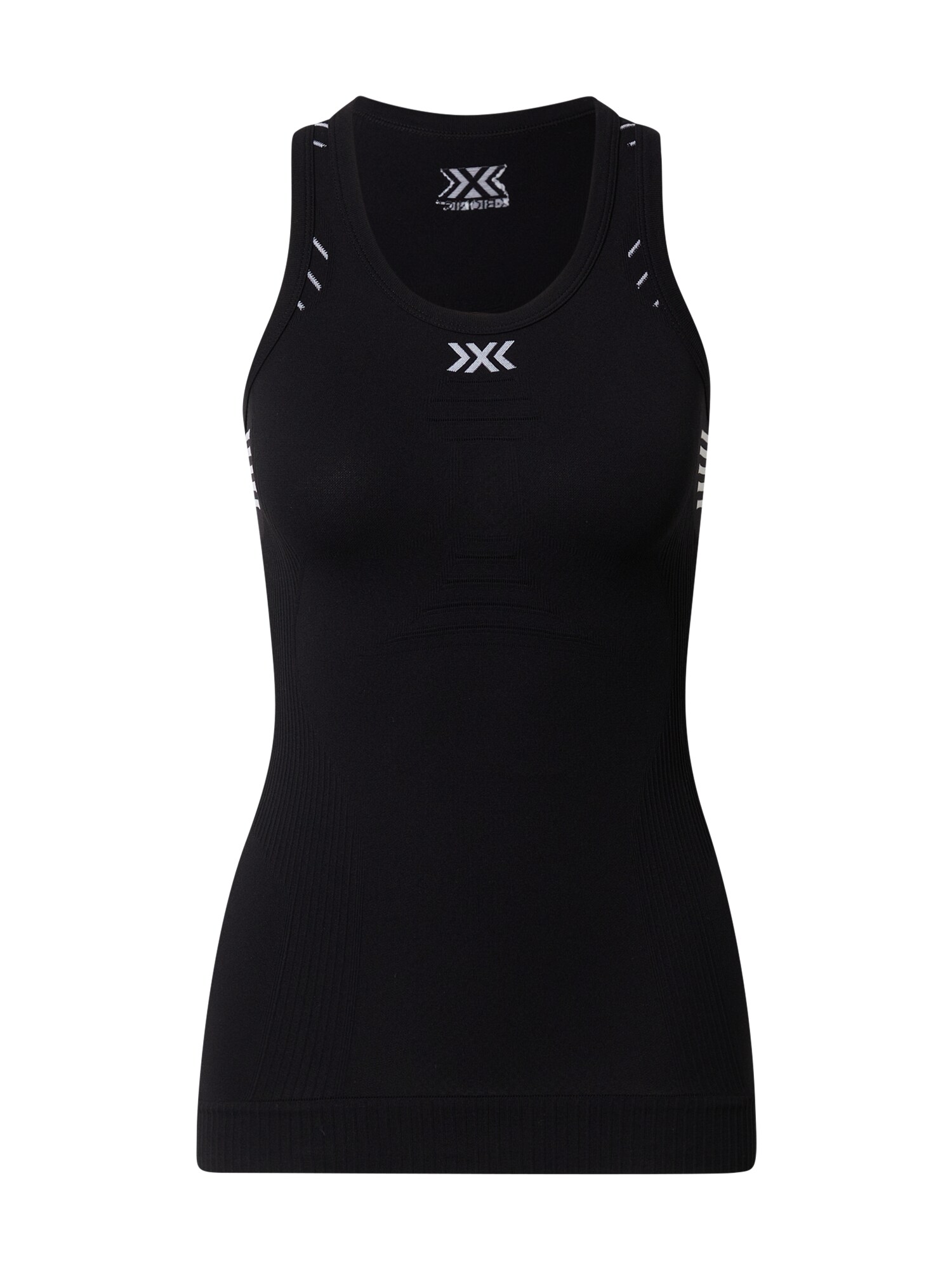 X-BIONIC Sportiniai marškinėliai be rankovių 'INVENT 4.0' juoda / šviesiai pilka