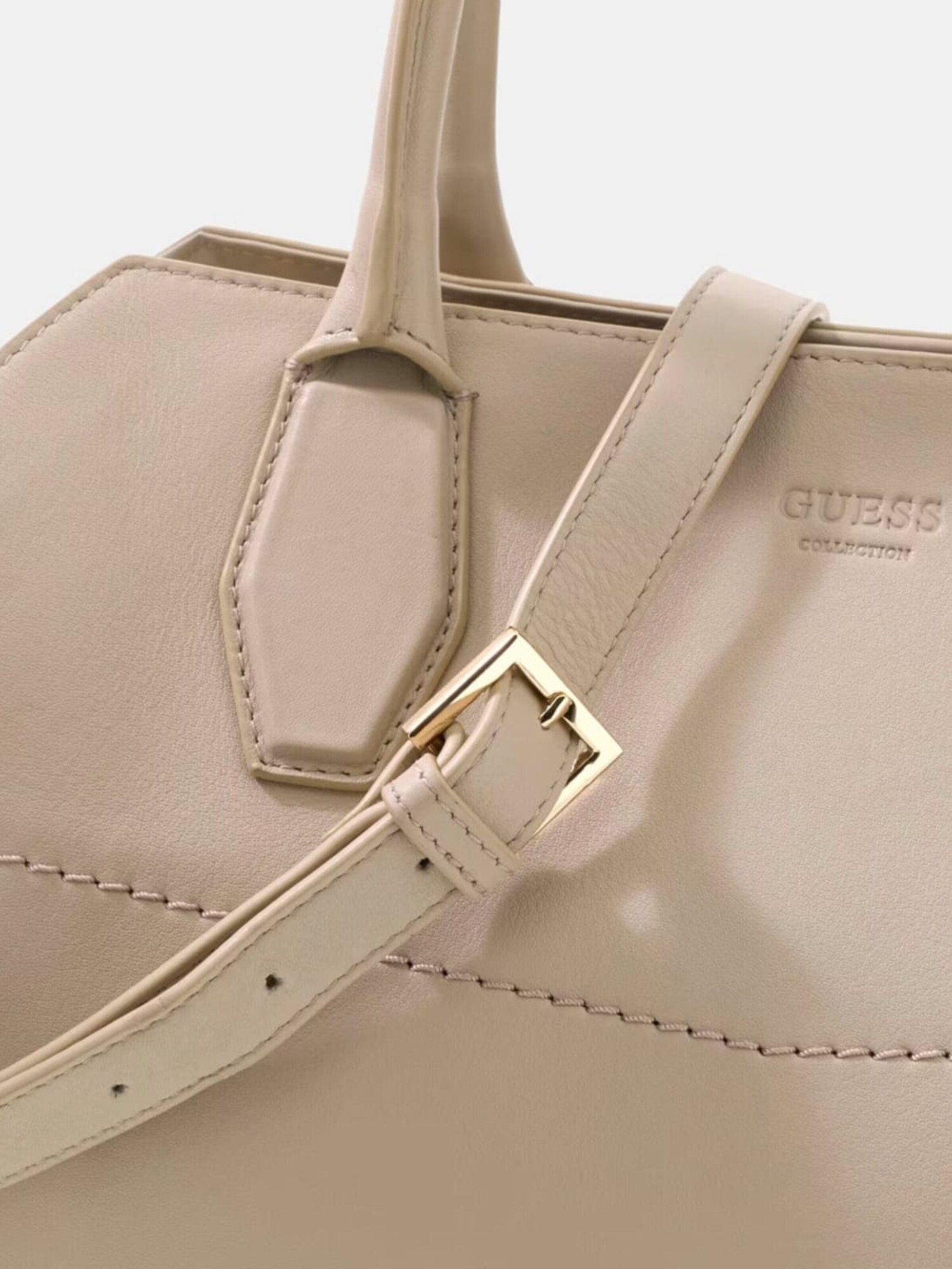 GUESS Bolso de hombro 'Guess Sac Bandoulière Yulia Small Satchel Sand' beige – imagen 7