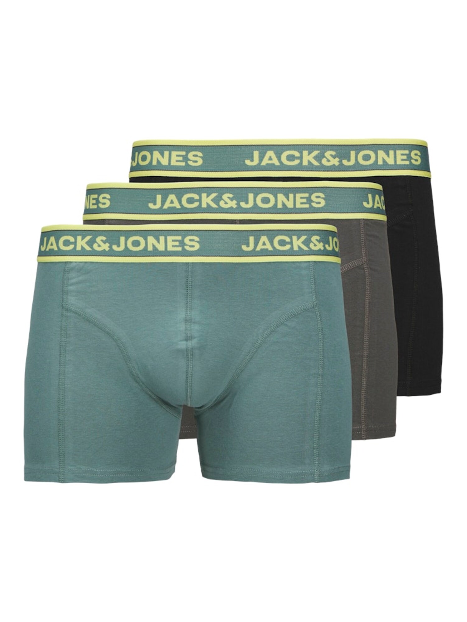 JACK & JONES Boxeri JACBRYSON  albastru porumbel / maro mokka / verde deschis / negru