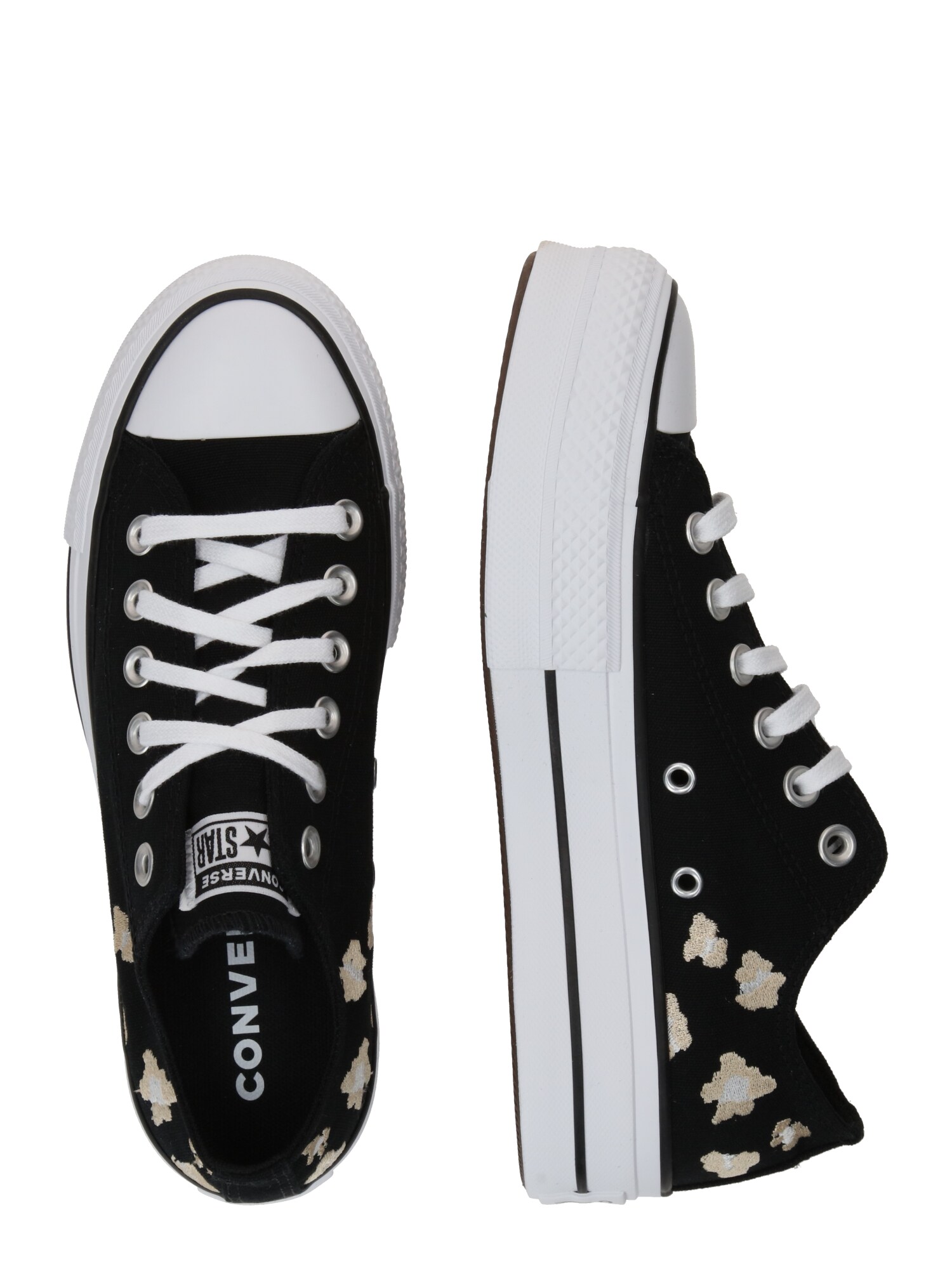 CONVERSE Rövid szárú sportcipők 'CTAS'  bézs / fekete / fehér termék 2. képe