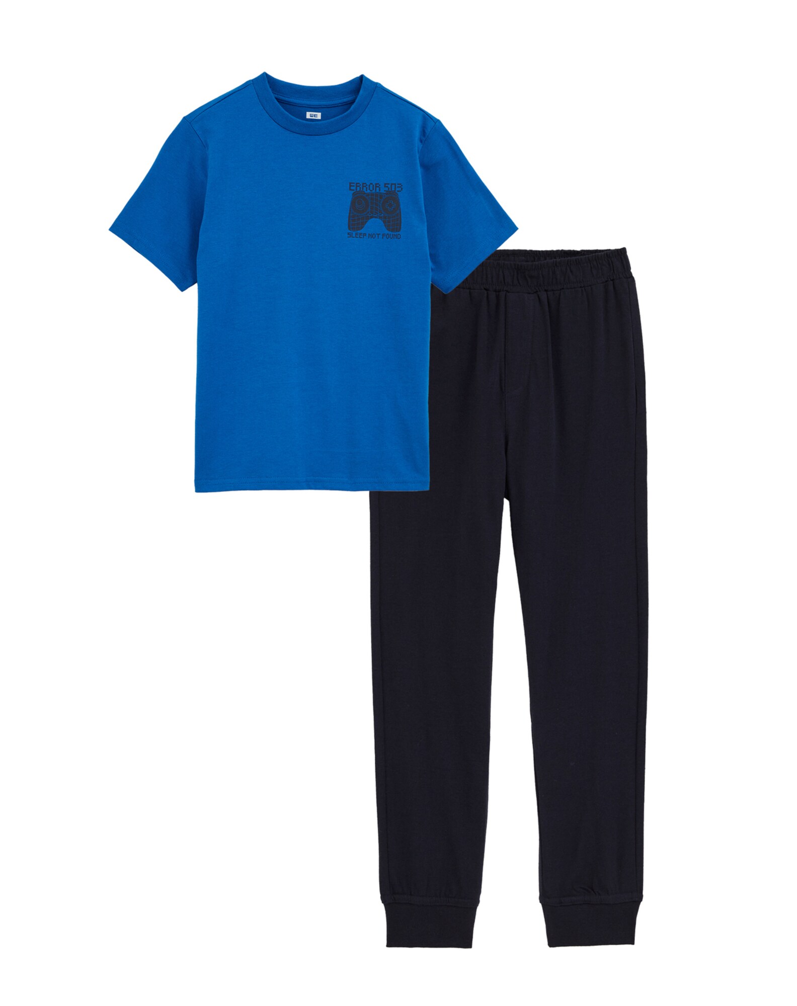 WE Fashion Pijamale  albastru / albastru marin