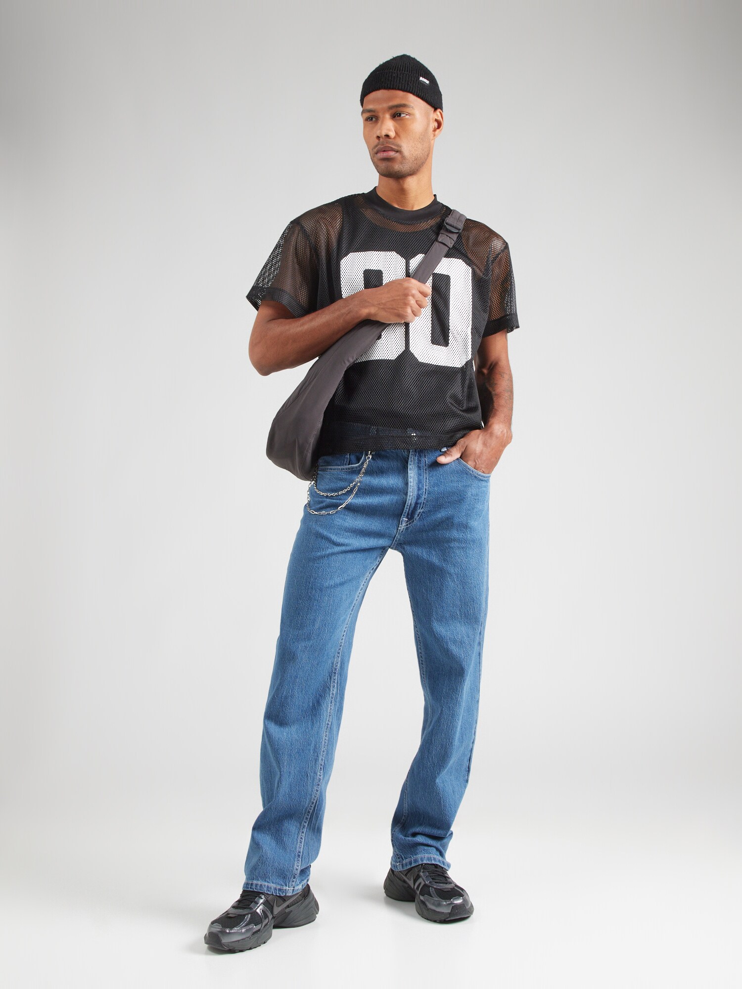JACK & JONES Póló 'JCOENERGIZE'  fekete / fehér termék 2. képe