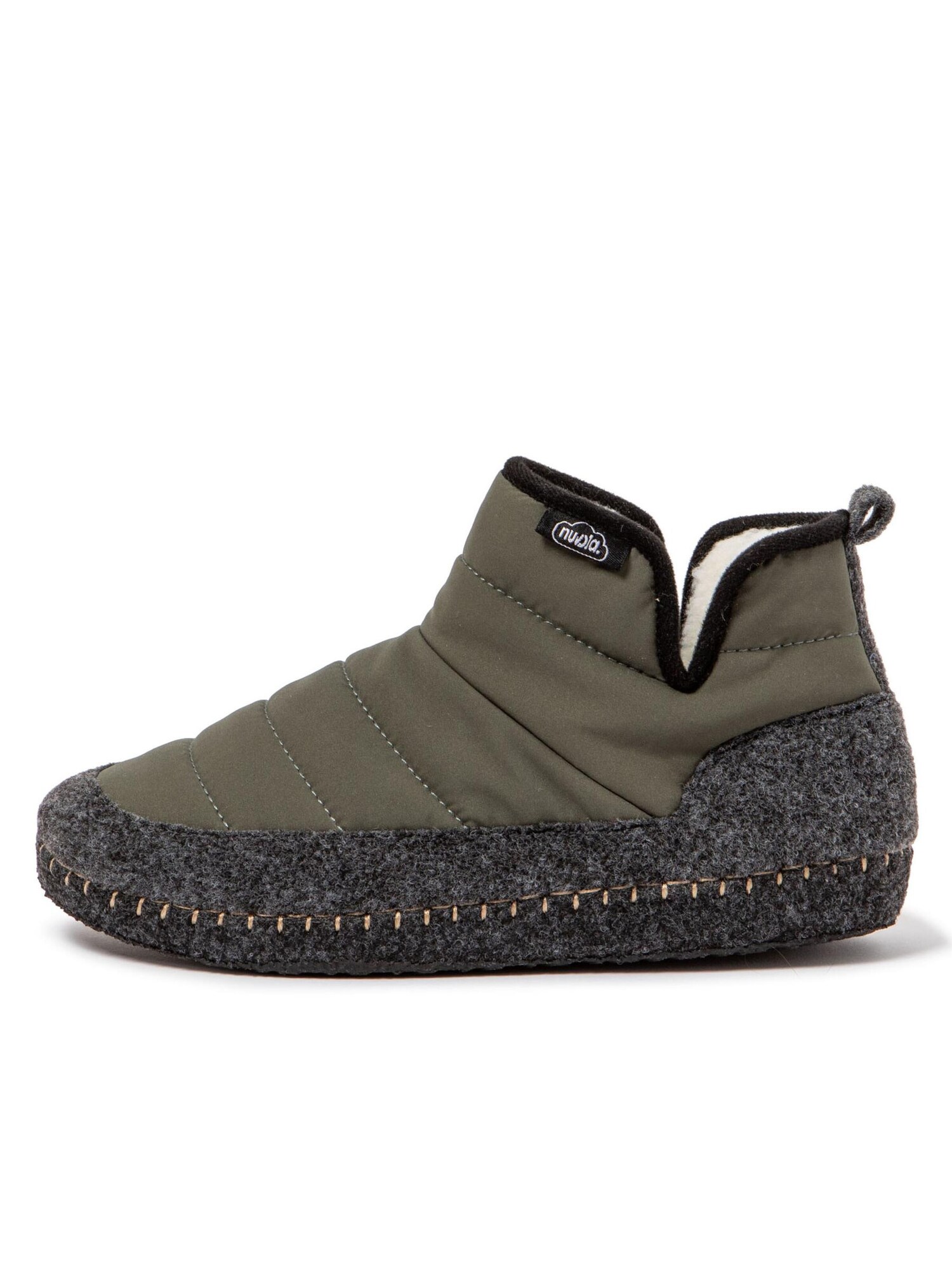 Nuvola. Zapatillas de casa 'Boot New Wool'  verde oscuro