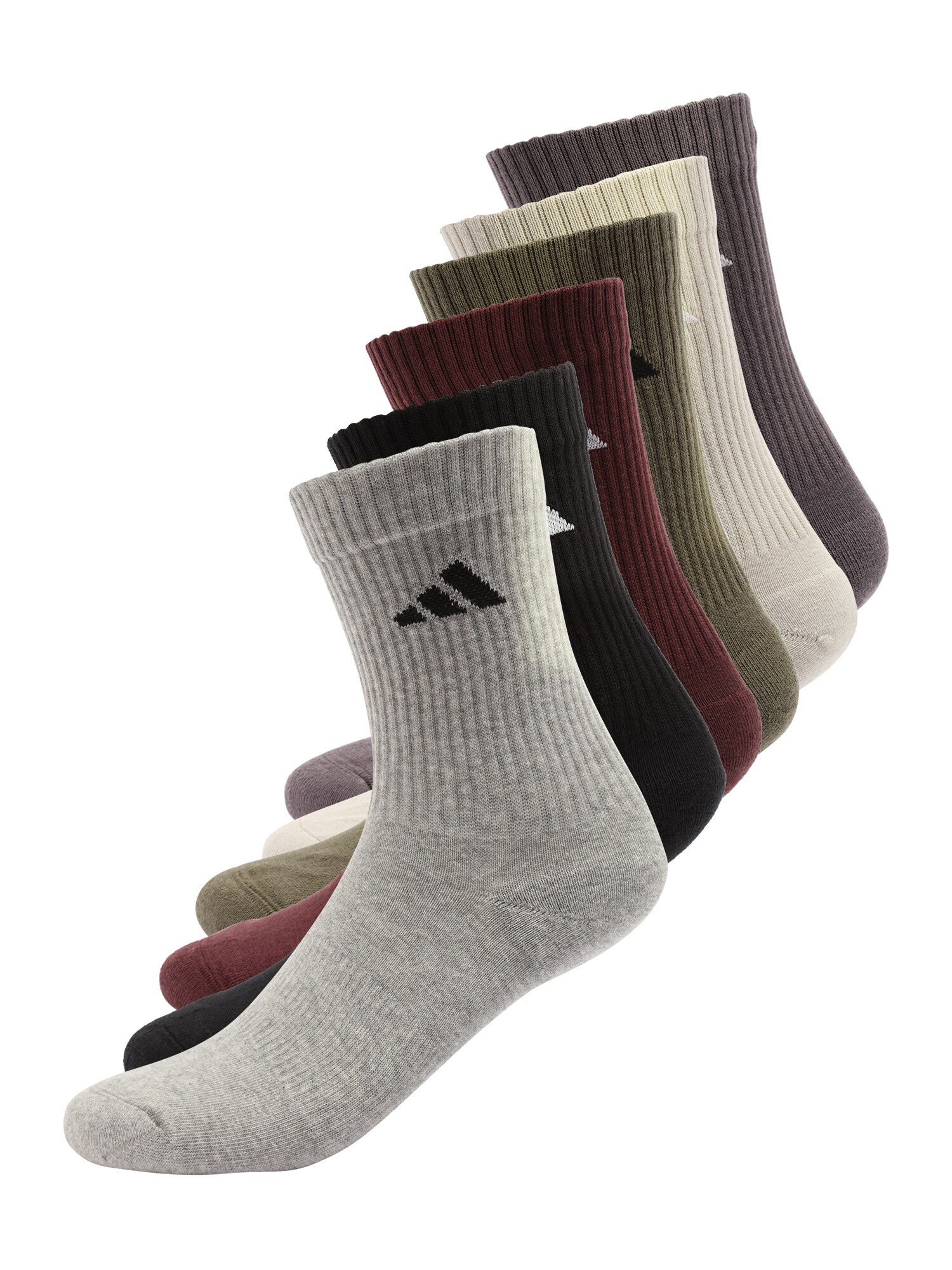 ADIDAS PERFORMANCE Sportzoknik  világosszürke / khaki / lila / bordó / fekete / gyapjúfehér akciós termékkép 1