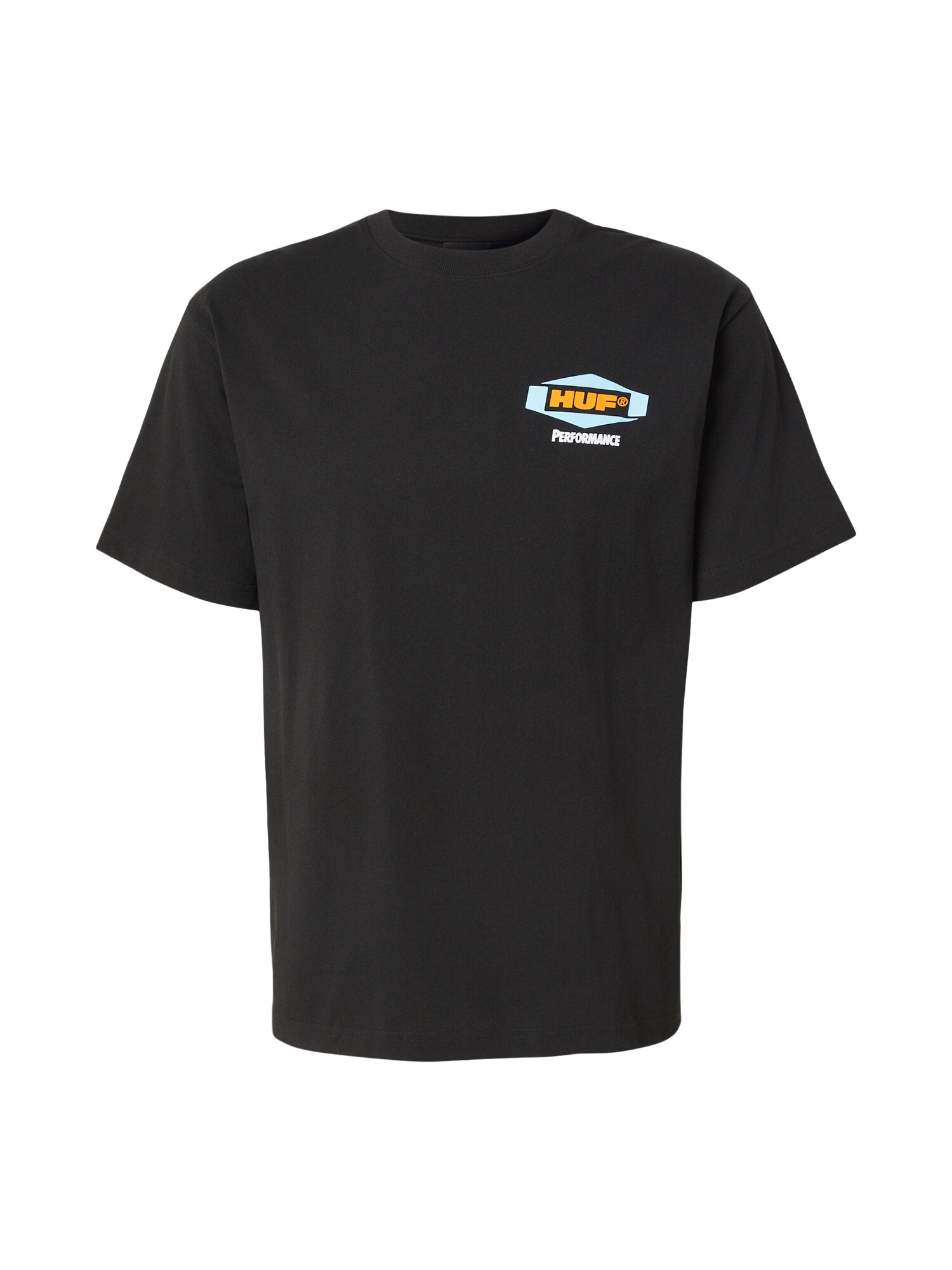 HUF Tricou 'Spark It Up'  albastru deschis / portocaliu / negru / alb