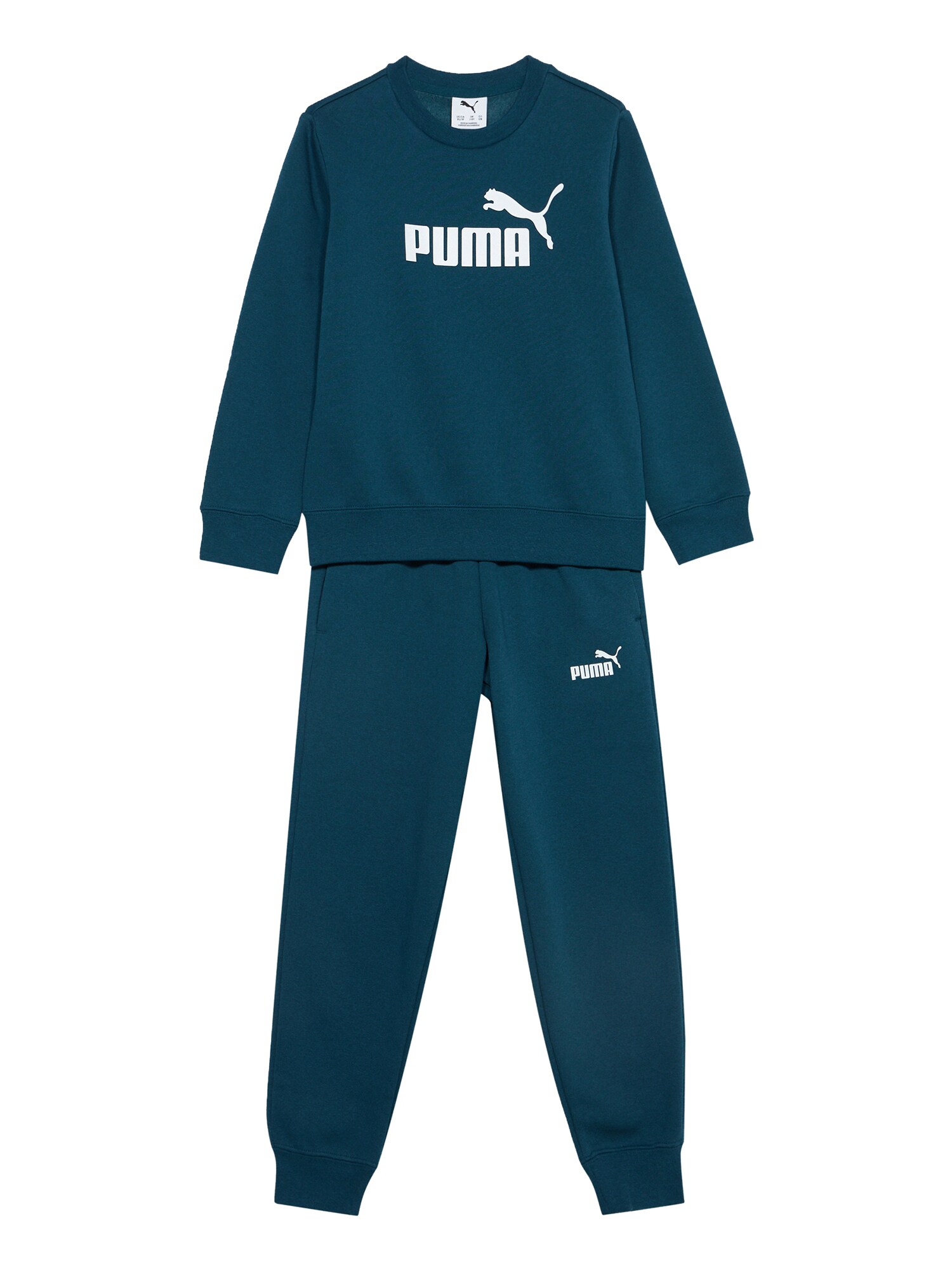 PUMA Joggingová súprava 'Ess No.1'  petrolejová / biela