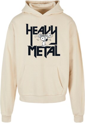 Merchcode Sweatshirt ‘Heavy Metal’ Sand / Zwart / Wit