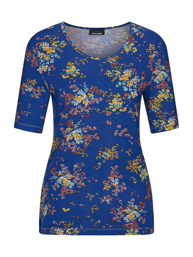 Goldner Shirt Damen Größe 7XL royalblau / mischfarben